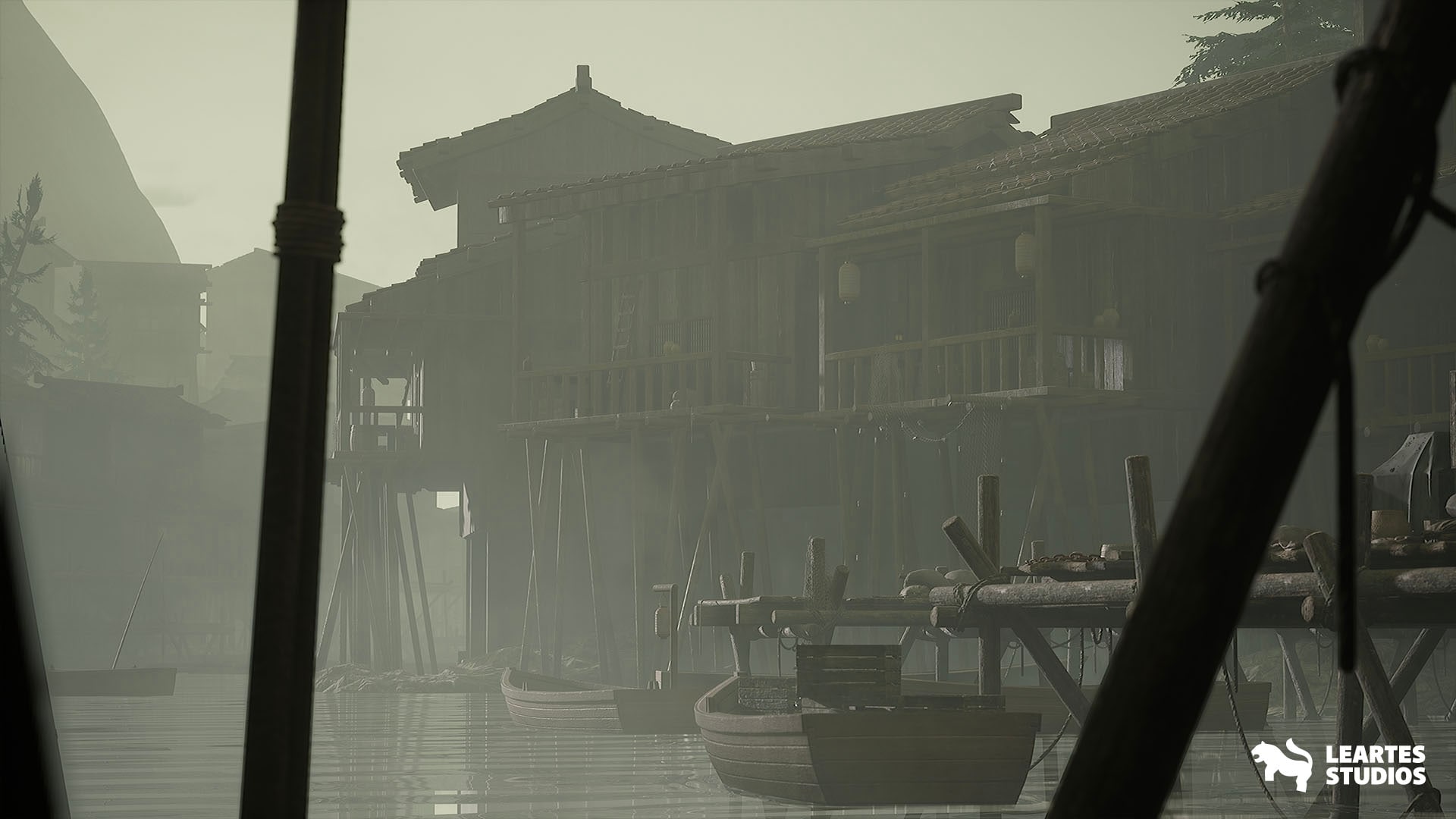 在环境创建的Asian Fishing Village Environment 虚幻引擎商城