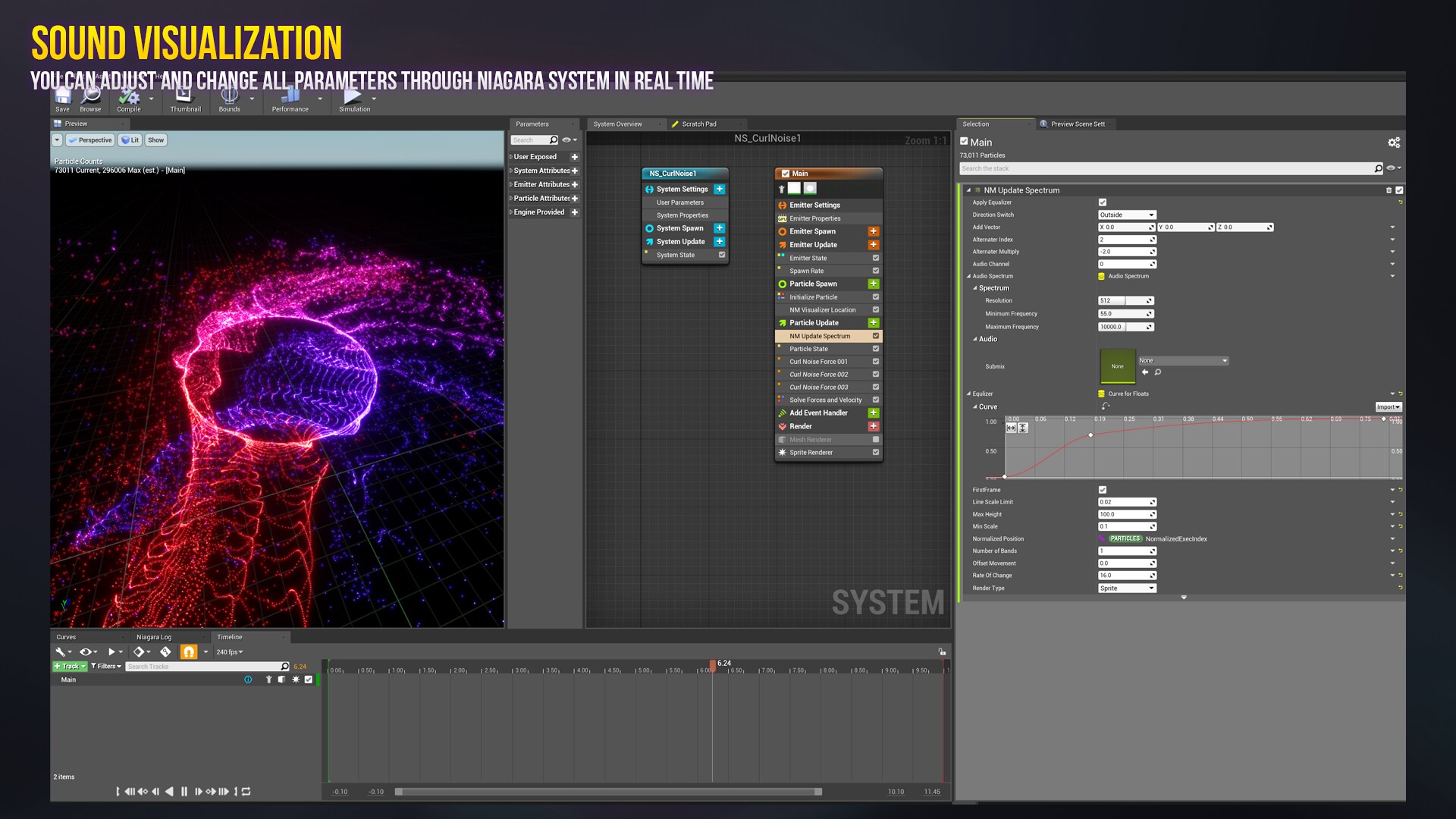 3D Sound Visualization With Music Player UI in Visual Effects - UE ...