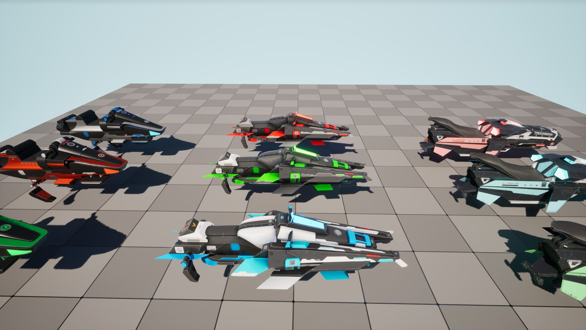 在蓝图创建的Hoverbike Controller Mega Pack - 虚幻引擎商城
