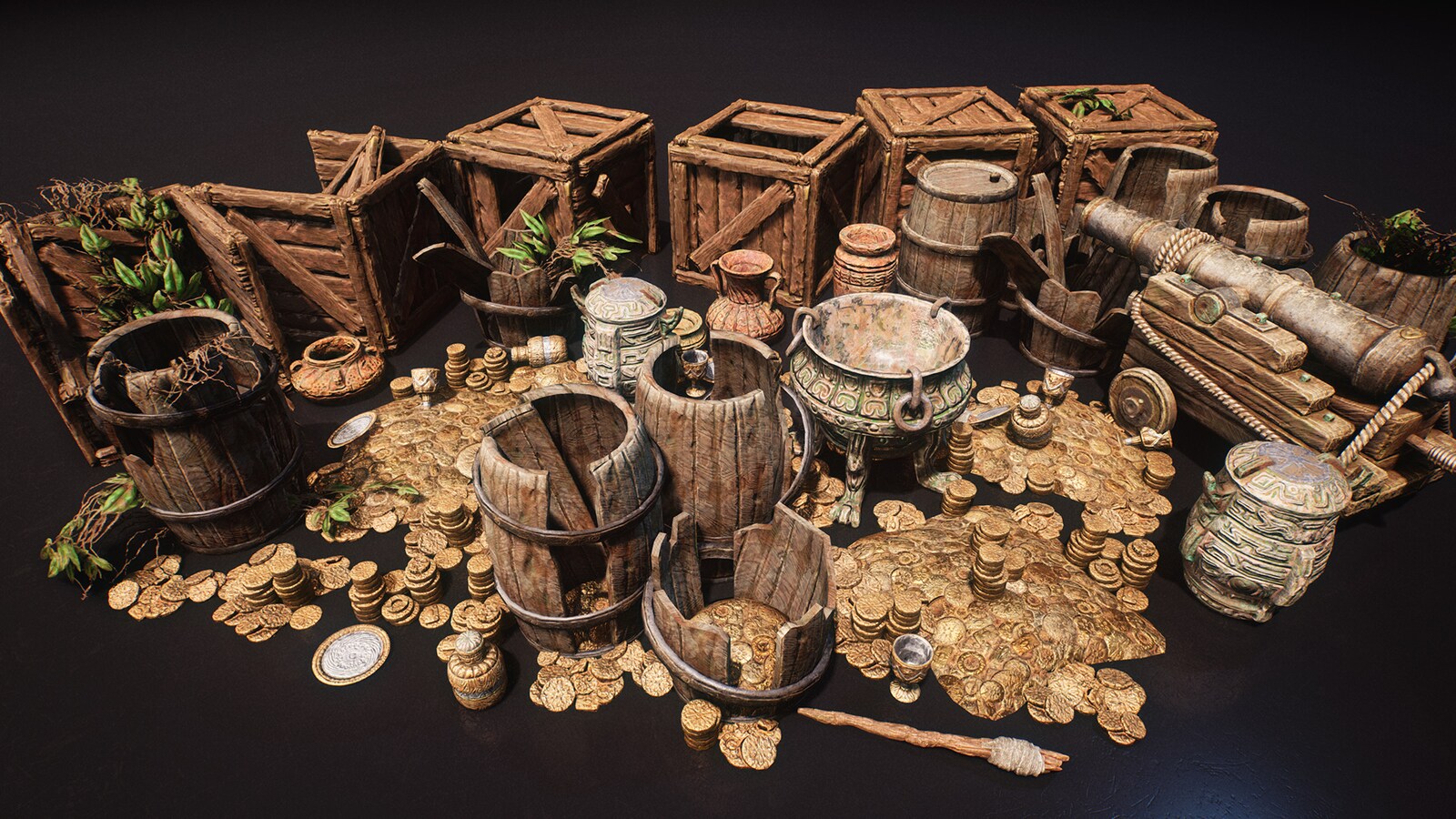 Ruins Treasure Prop Pack in Props UE Marketplace