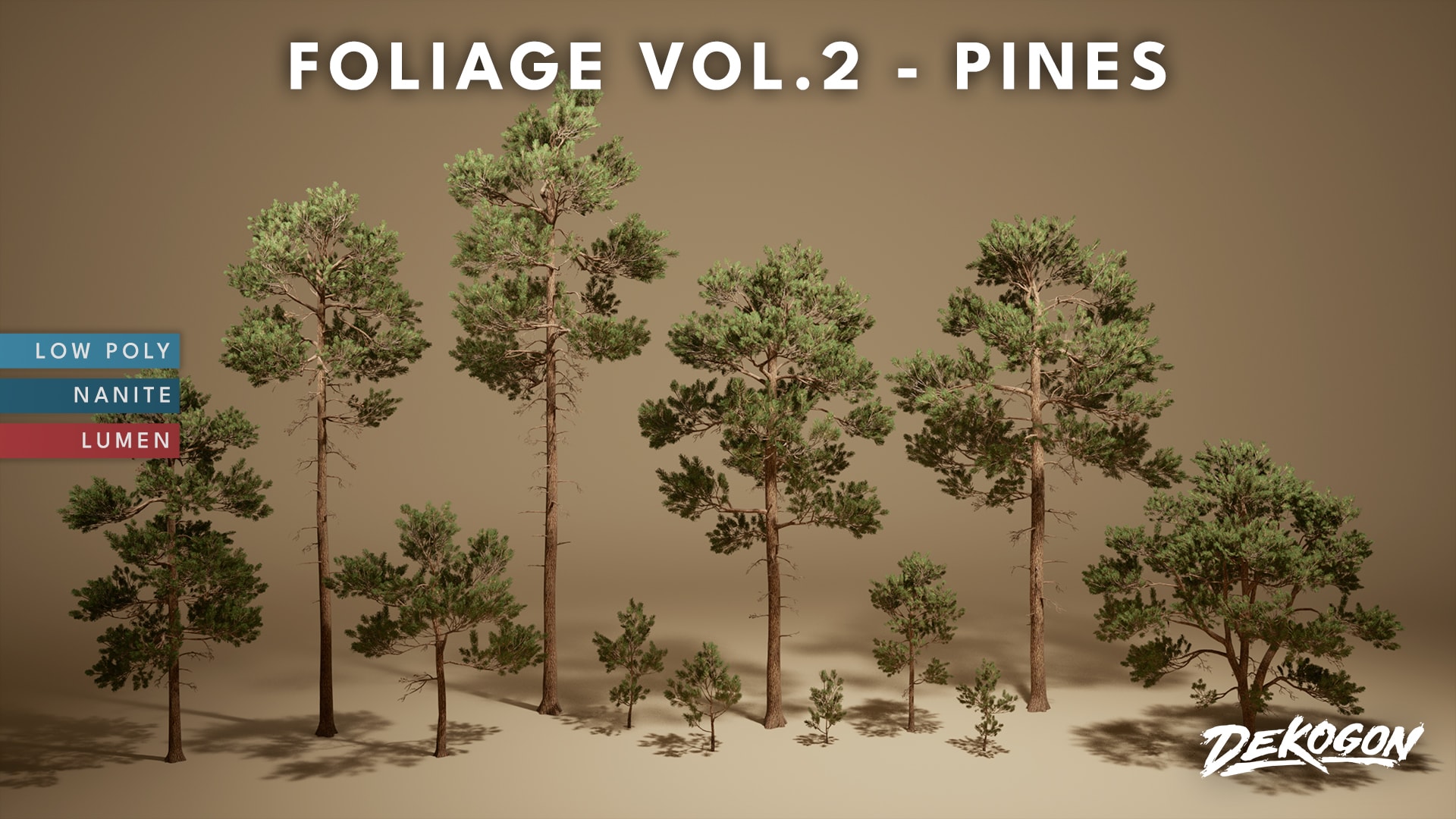 Foliage VOL.2 – Pines (Nanite and Low Poly)