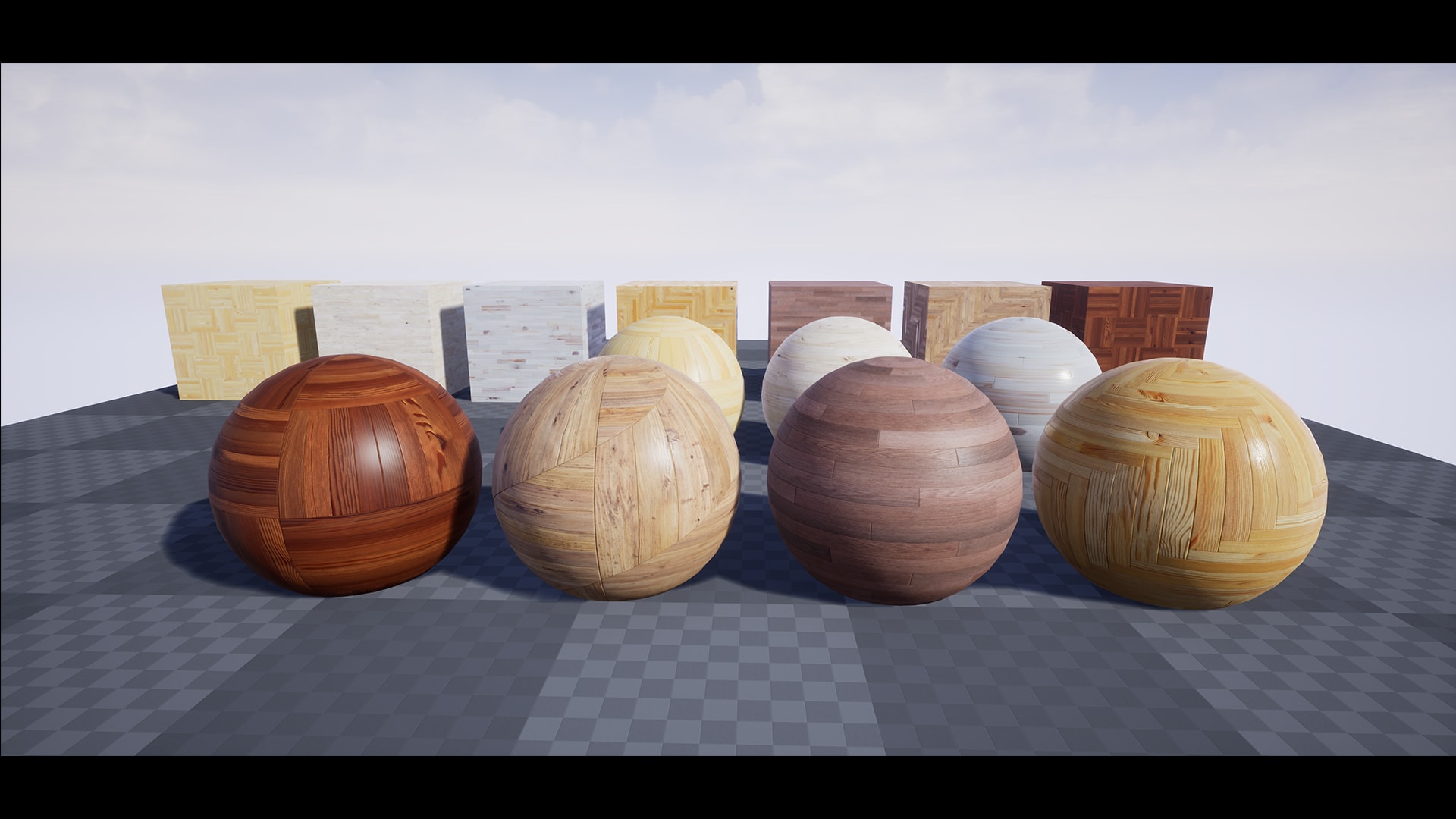 Procedural Wood Parquet Material