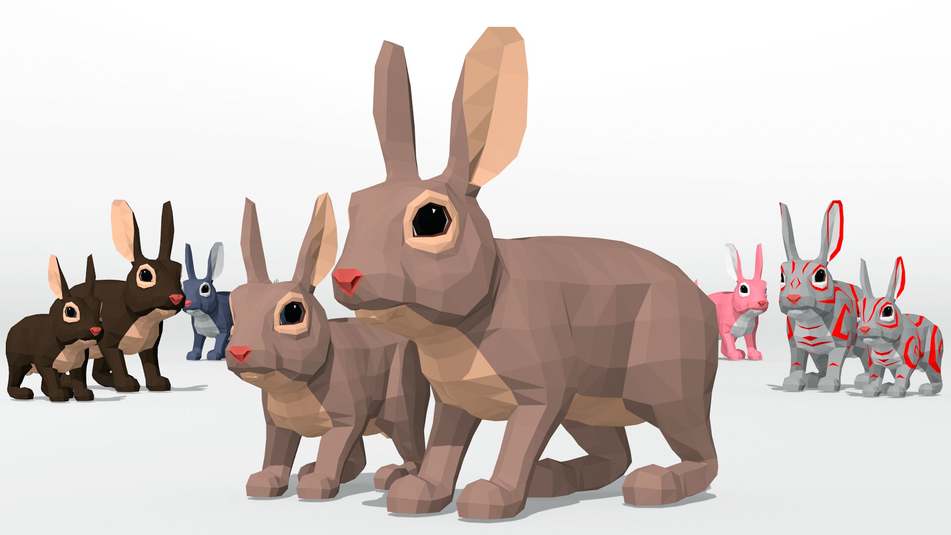 LowPoly Rabbits