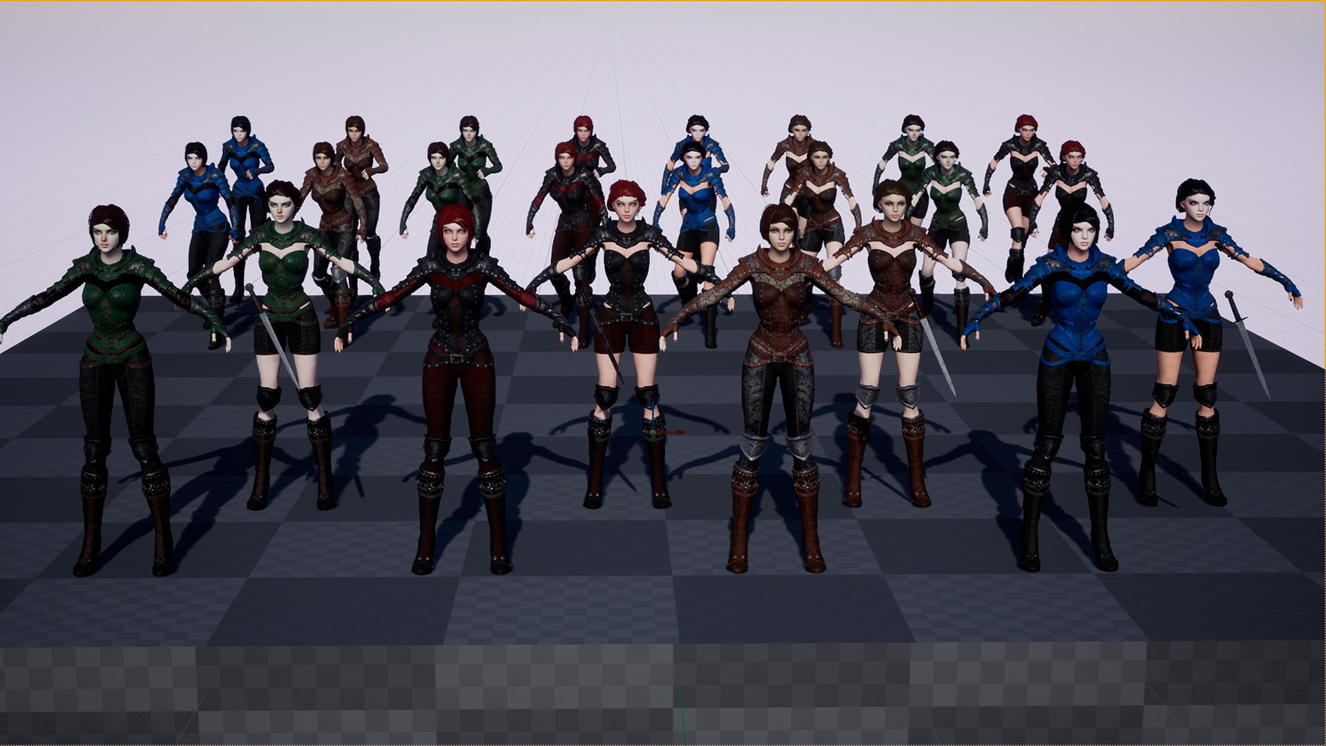 Warrior Girl Pack in Characters - UE Marketplace