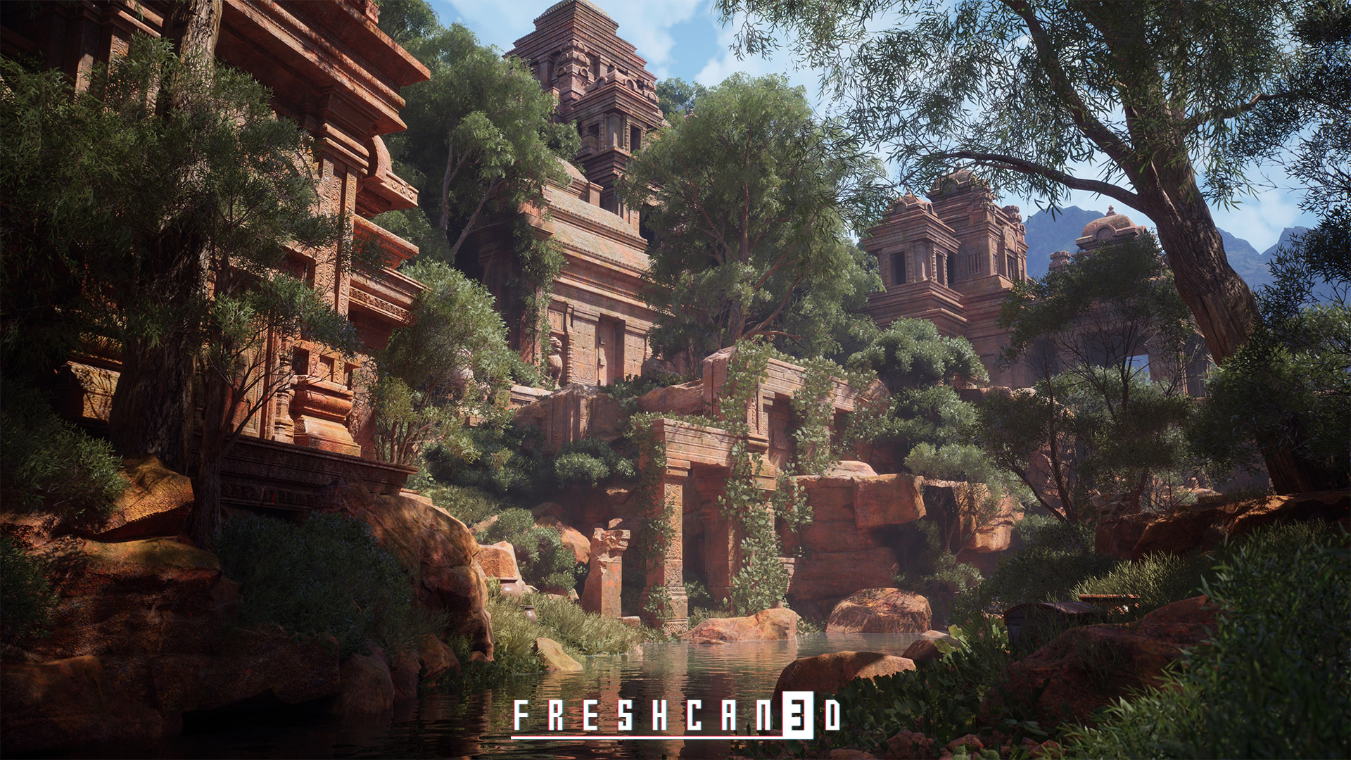 Ancient Temple Environment ( Modular Temple, Ancient Tropical Temple )