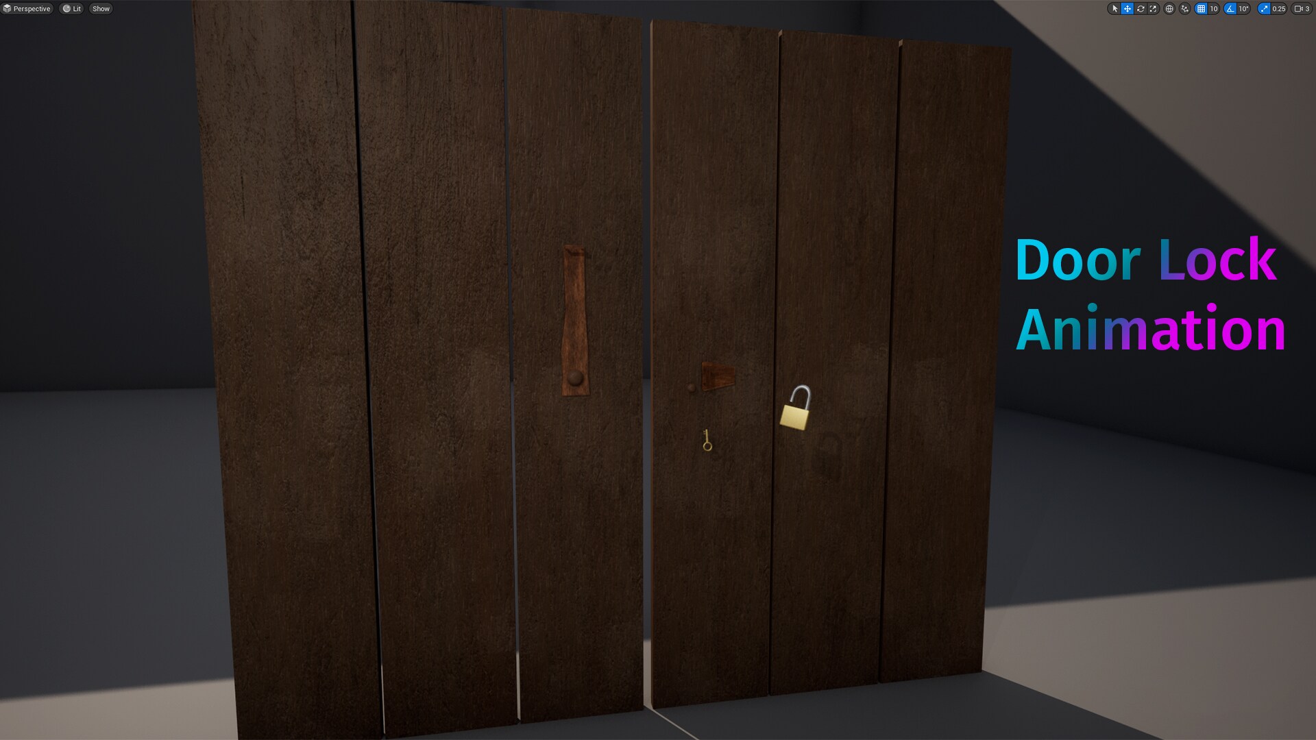 Door Lock Animation in Blueprints UE Marketplace
