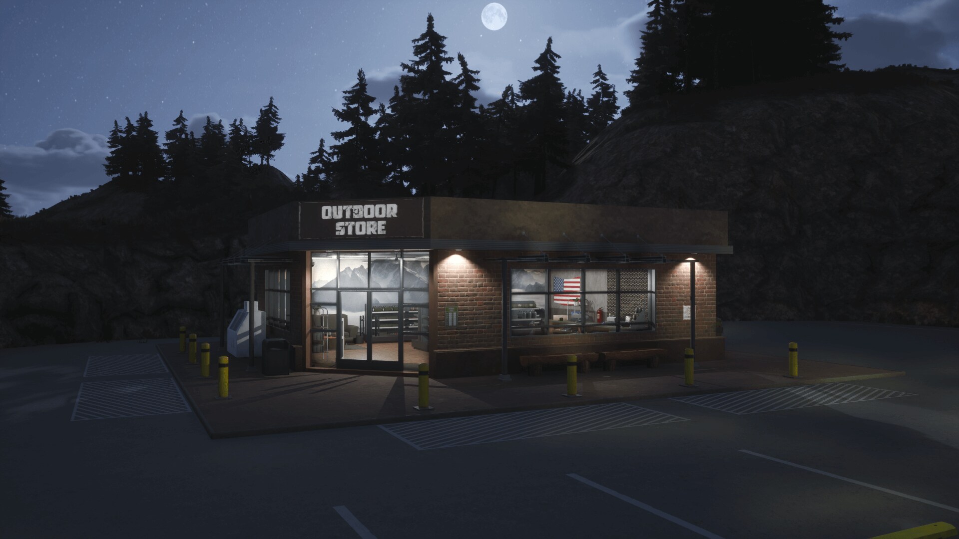 Outdoor survival store in Props UE Marketplace