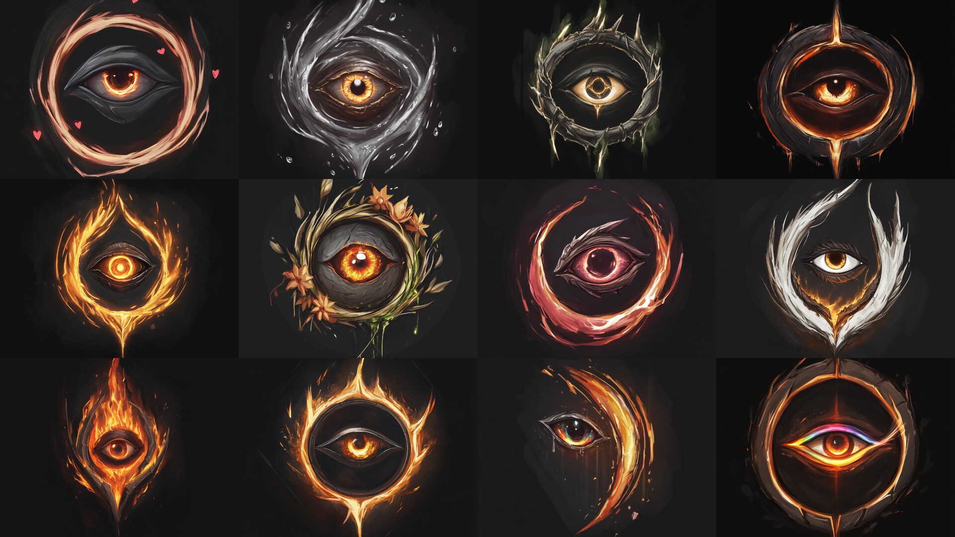 Magic Eye Ragnarok 110+ Dark Fantasy Eye Icons:2Dアセット - UE マーケットプレイス
