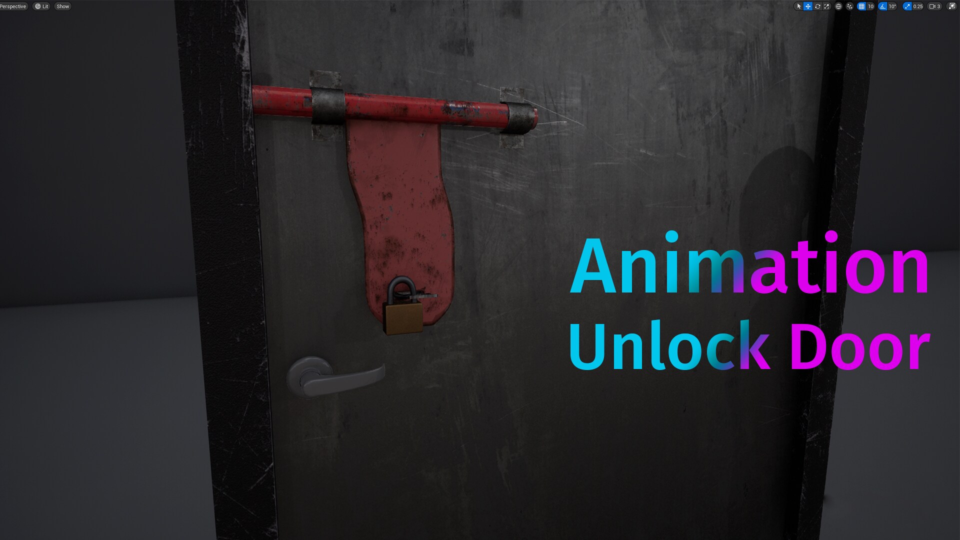 Door Lock Animation in Blueprints UE Marketplace