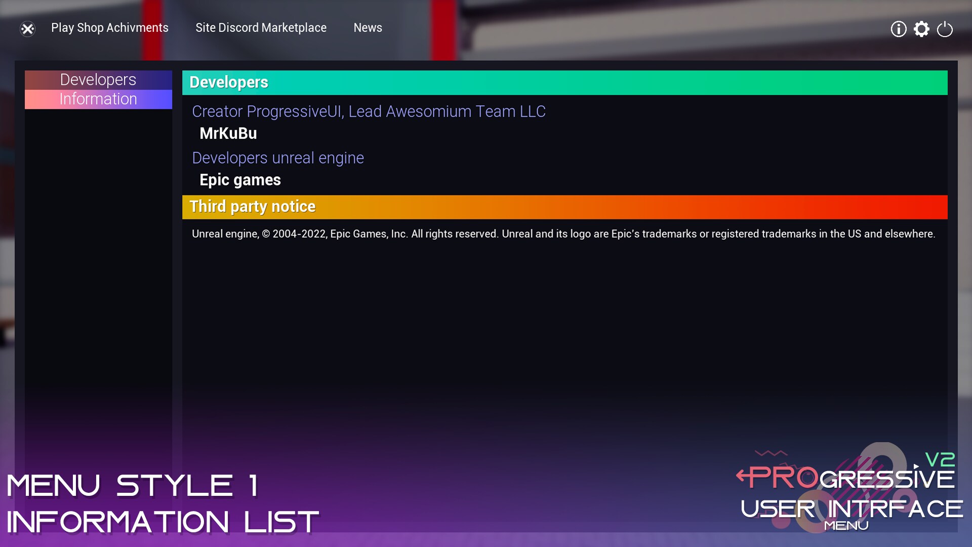 Progressive UI in Blueprints - UE Marketplace