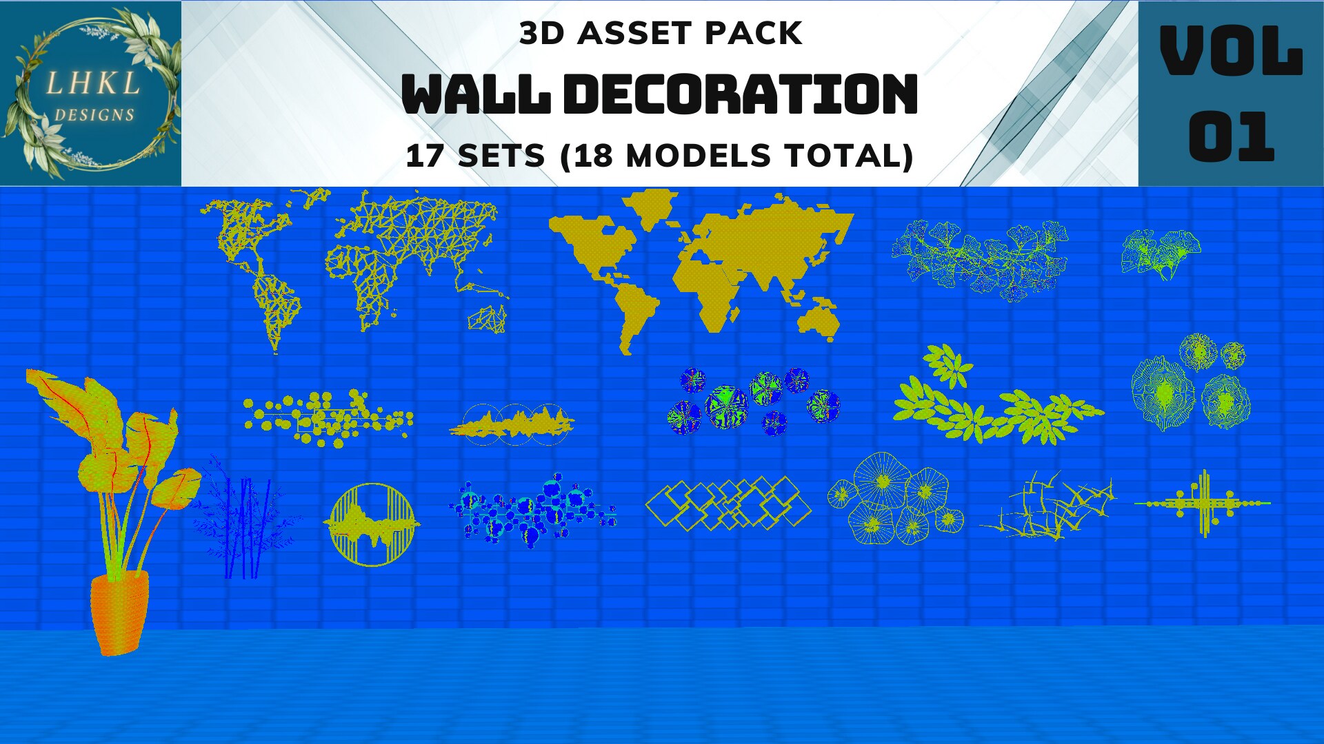 Wall Decoration Pack Vol 1 in Props UE Marketplace