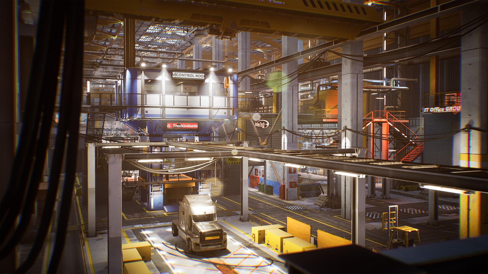 Factory setting. Factory environment.