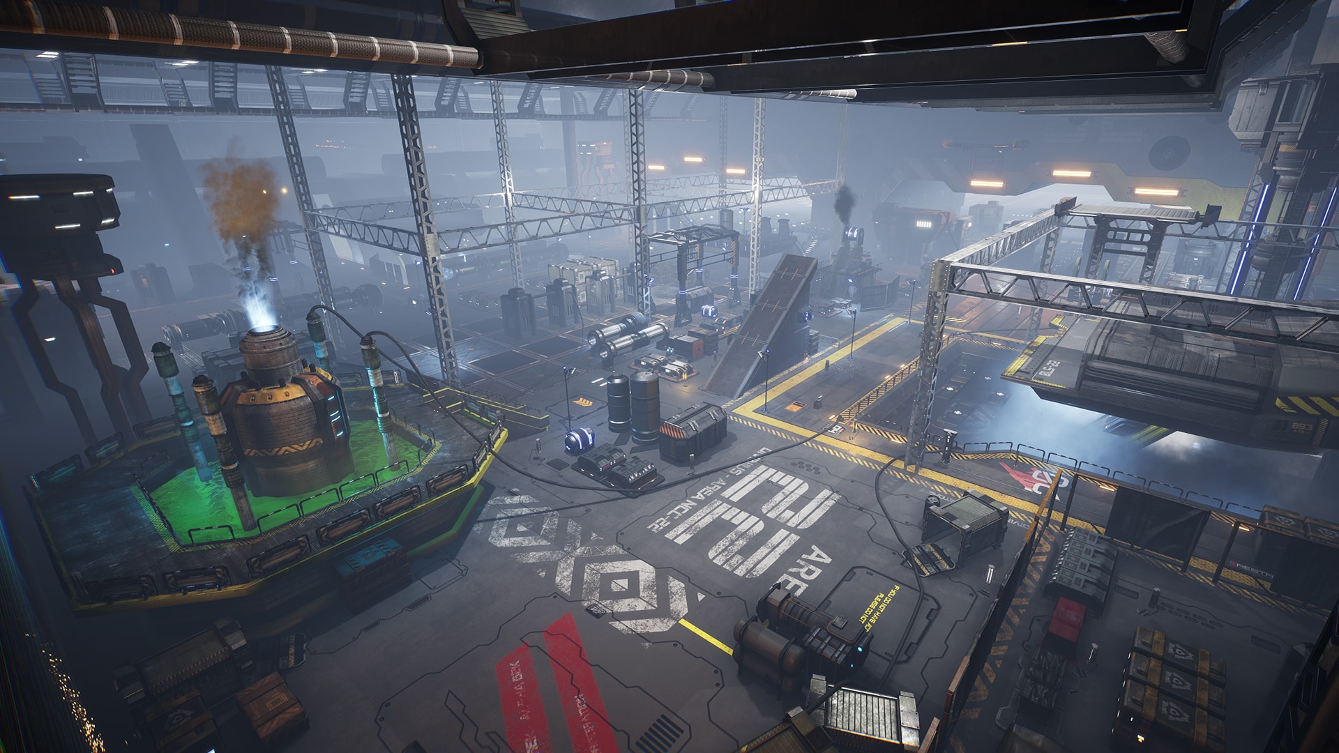 Modular Sci-fi Hangar Area Environment – ASSET CLOUD