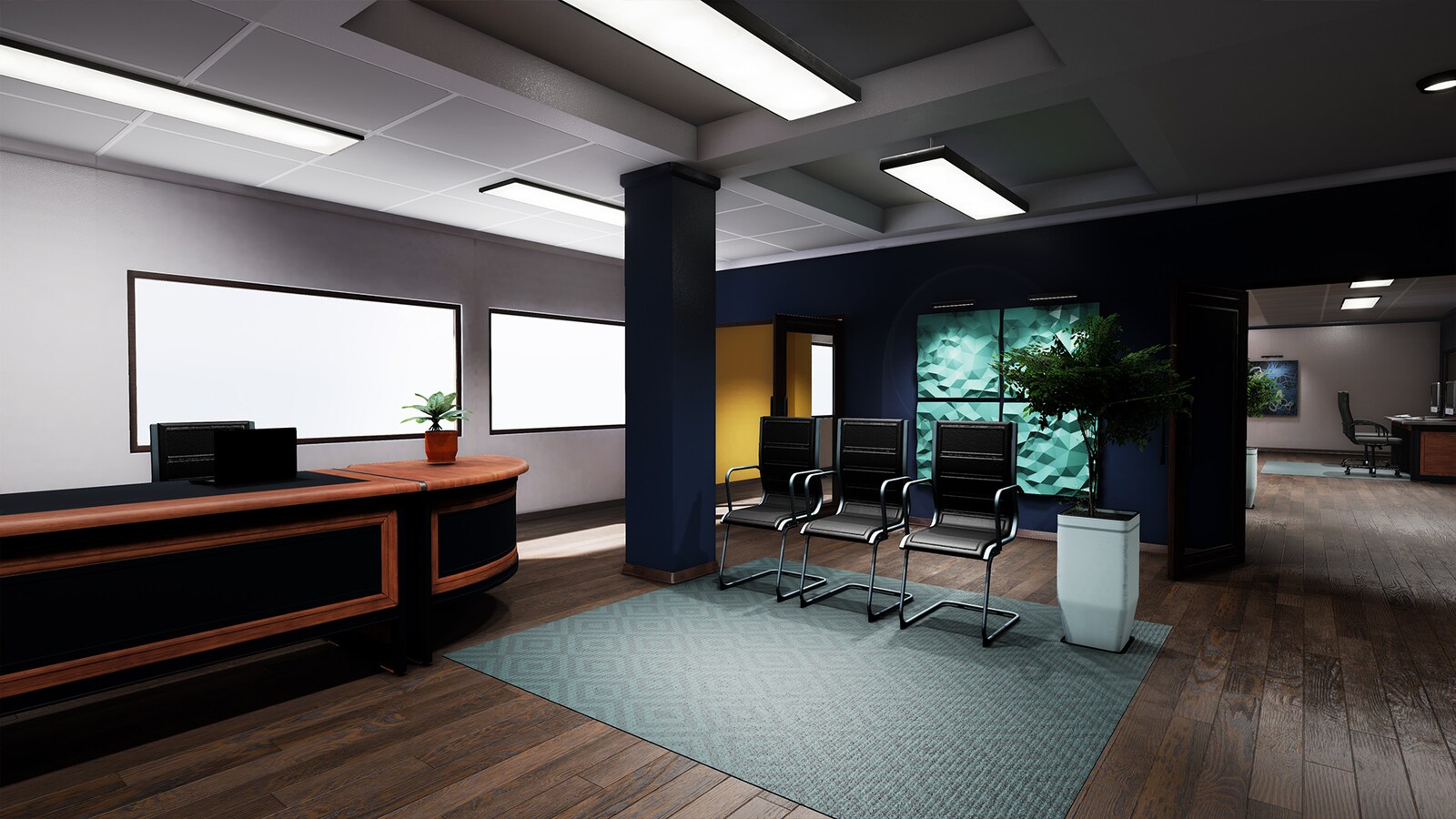 Modern Modular Office in Environments UE Marketplace
