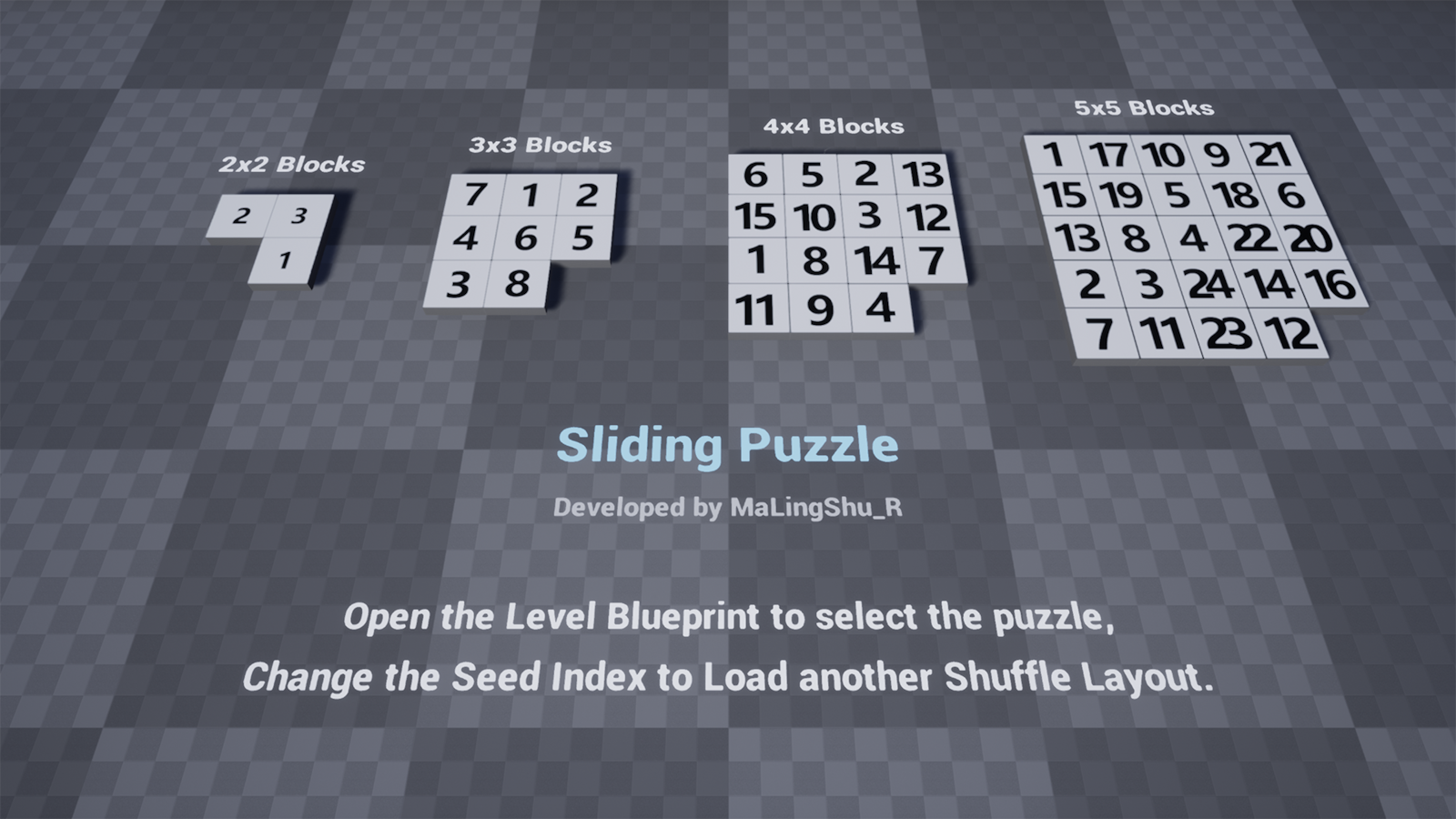 Sliding Puzzle in Blueprints UE Marketplace