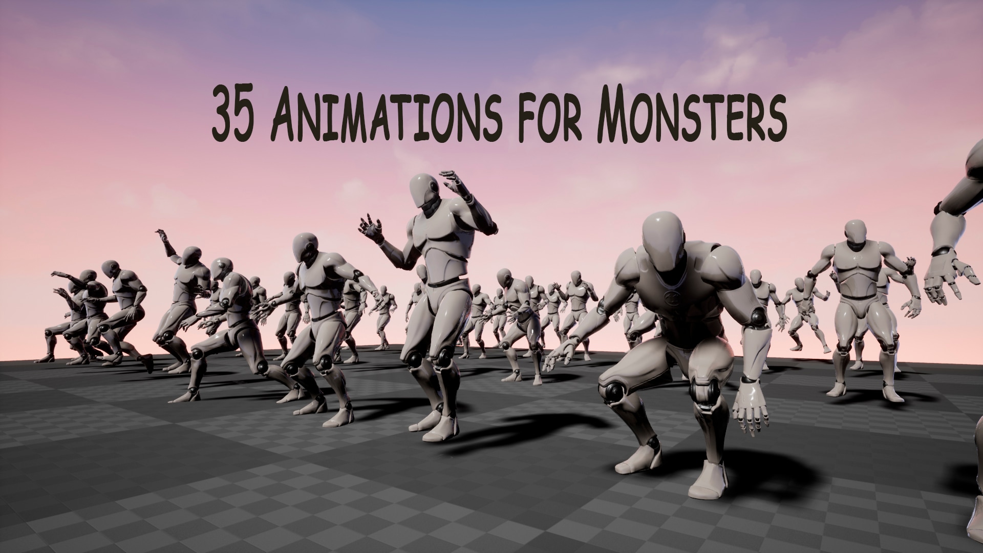 Animations for Monsters (UE4 skeleton)