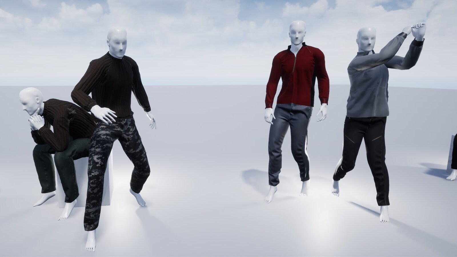 Male Mannequins in Props UE Marketplace