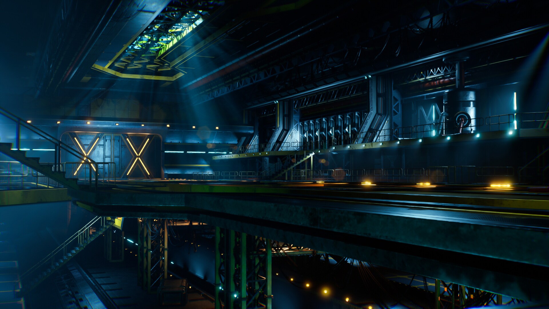 Sci-Fi Hangar in Environments - UE Marketplace