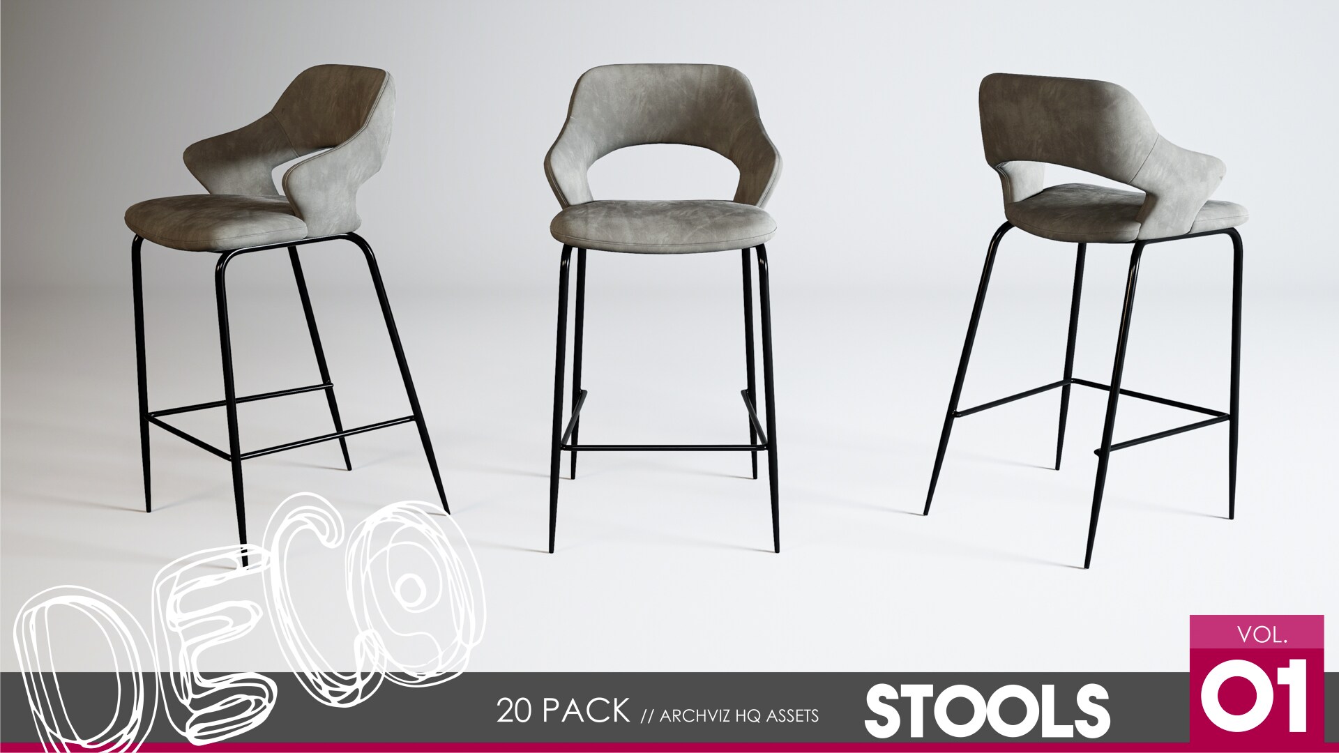 Stools Vol. 1 in Architectural Visualization UE Marketplace