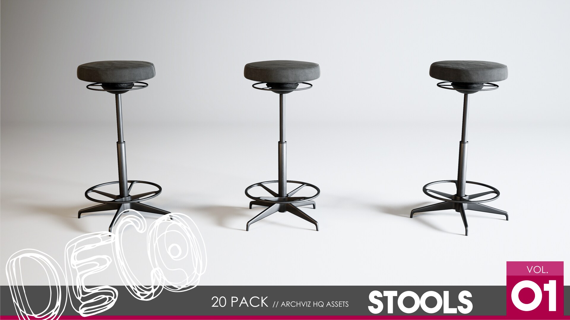 Stools Vol. 1 in Architectural Visualization UE Marketplace