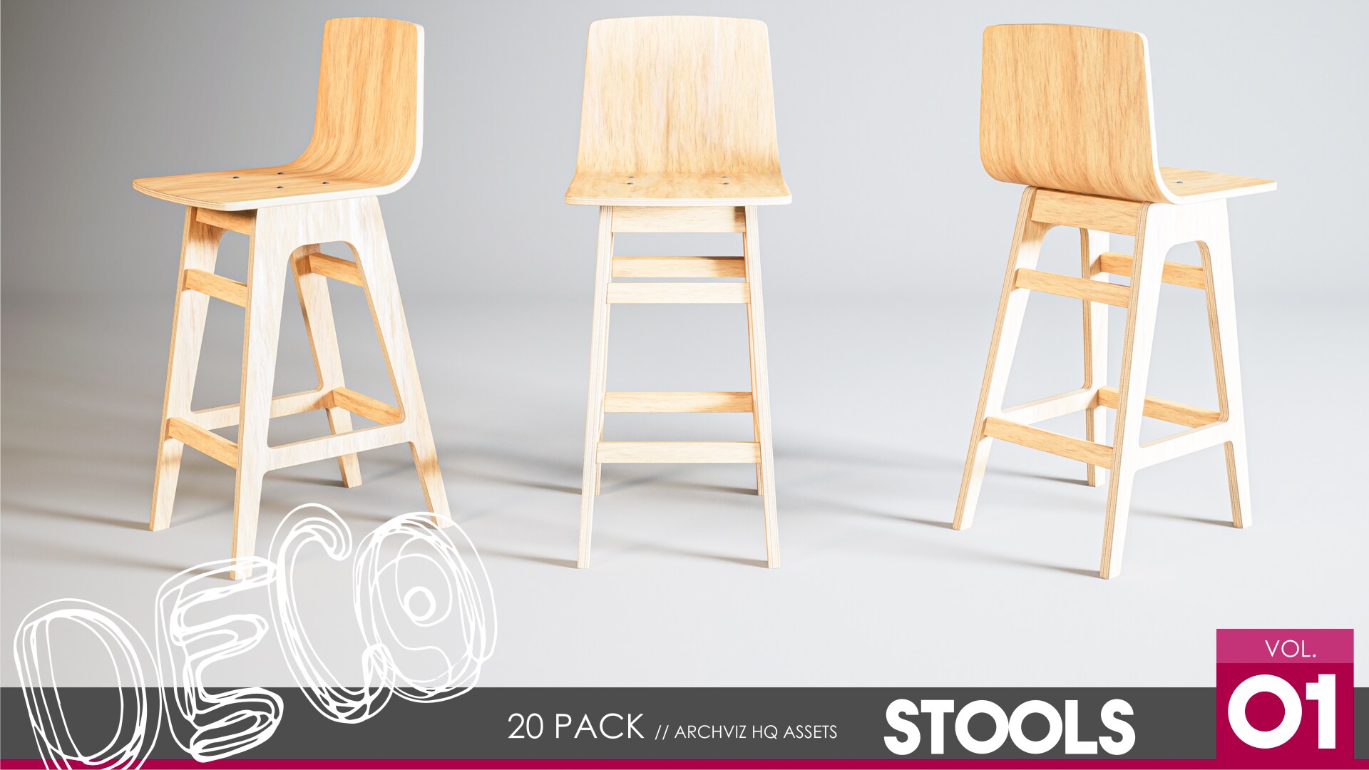 Stools Vol. 1 in Architectural Visualization UE Marketplace