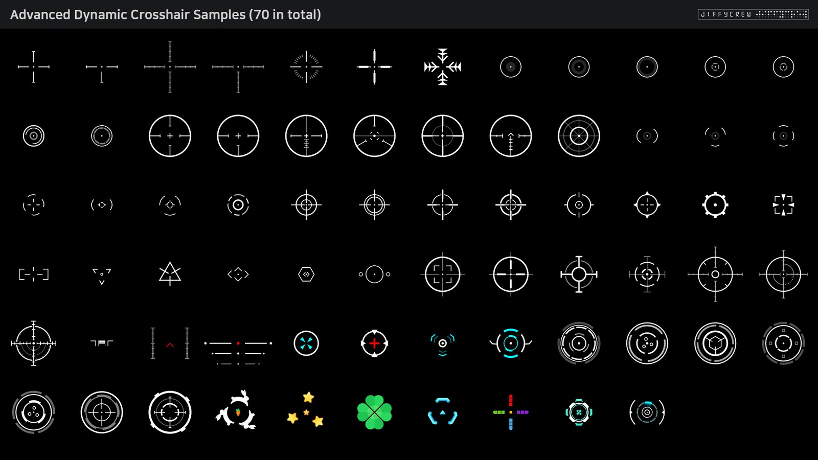 How I improved my FPS aim 8 Crosshair Assembler by Jiffycrew in Blueprints - UE4 Marketplace