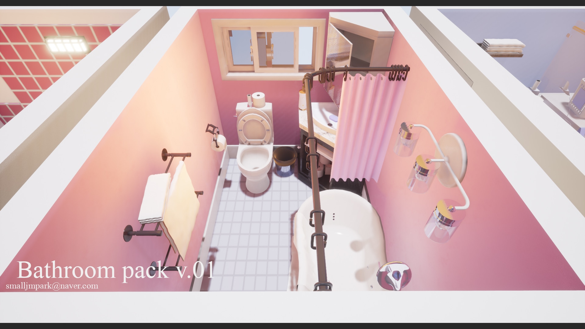 Interior & Game Bathroom Pack v.01 in Props - UE Marketplace