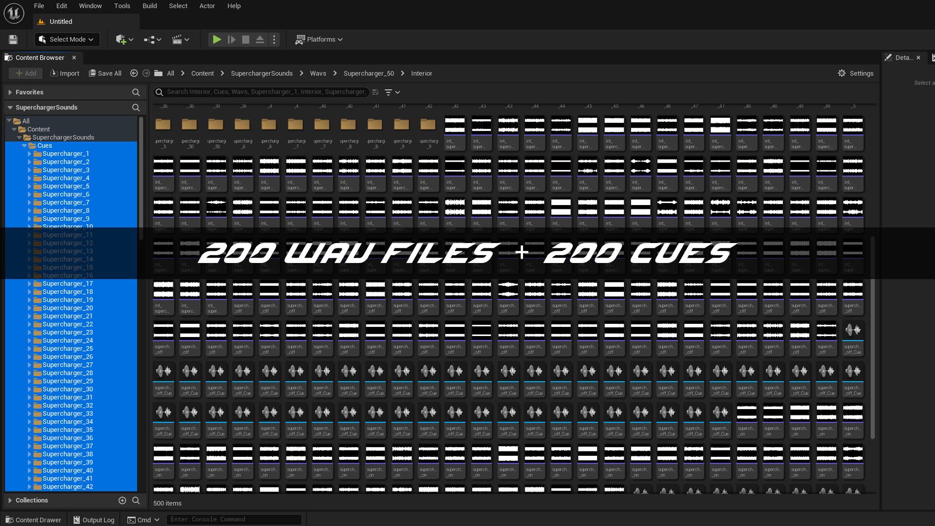 Supercharger Sounds in Sound Effects UE Marketplace
