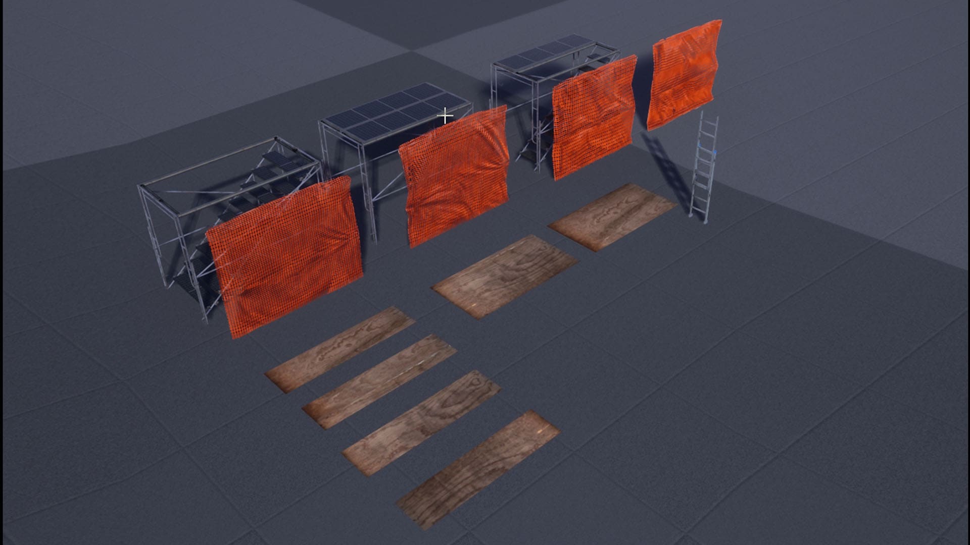 Scaffolding + Tarp set