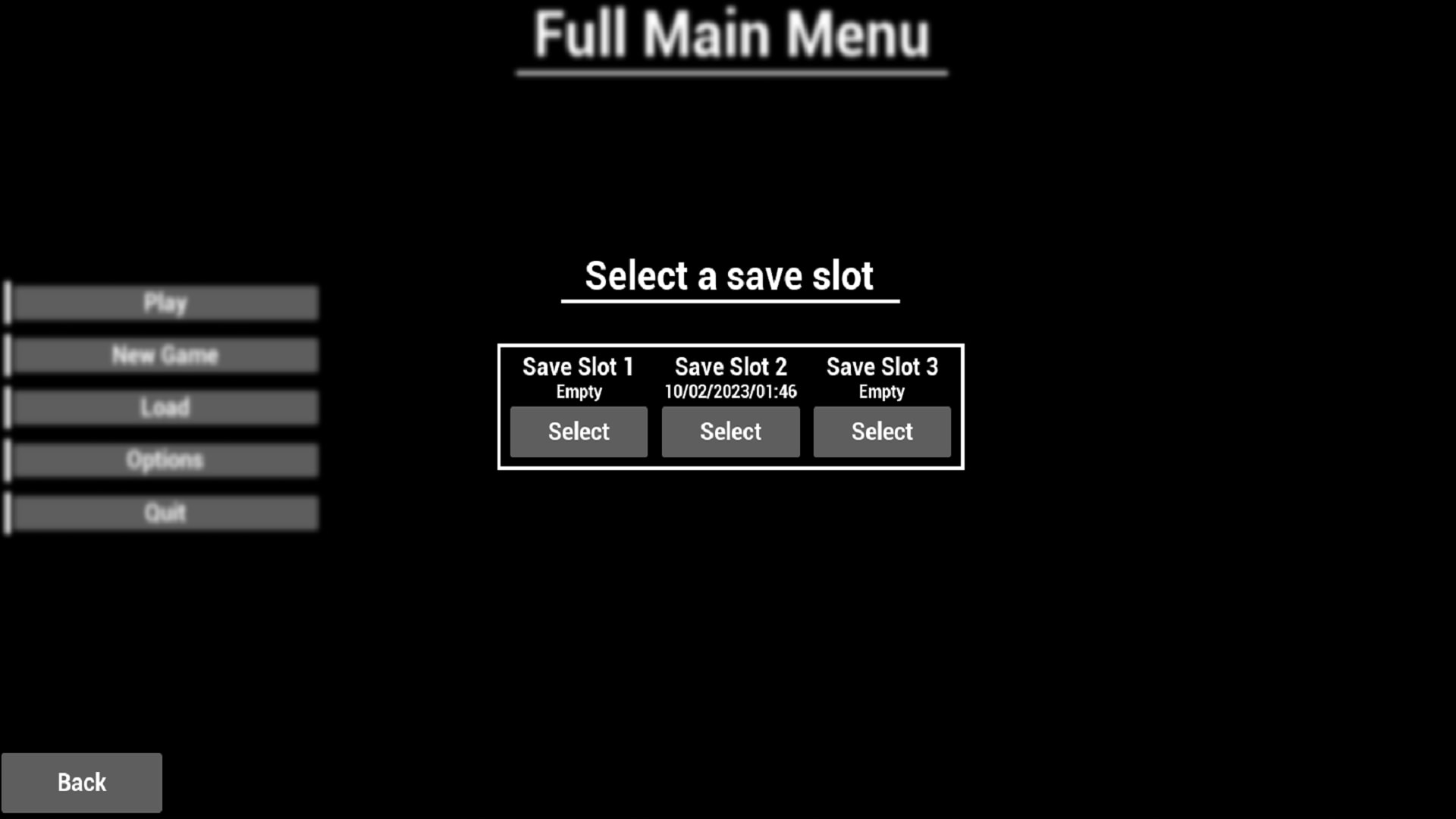 Save & main menu system in Blueprints - UE Marketplace
