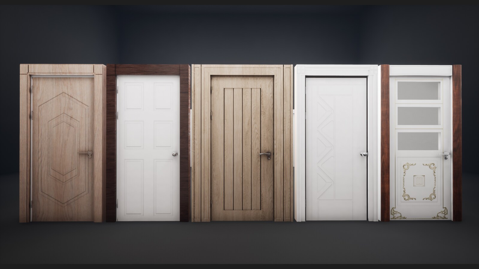 Interior Door Props v.01 in Props UE Marketplace