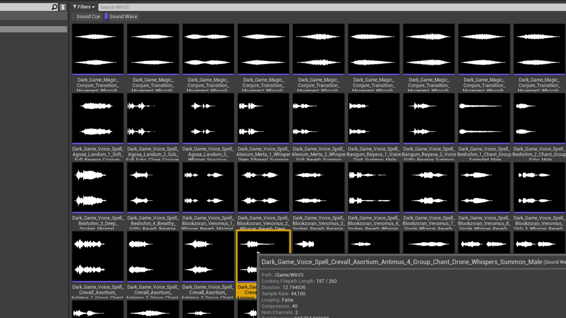 Game Character Vampire Sound Effects in Sound Effects UE Marketplace