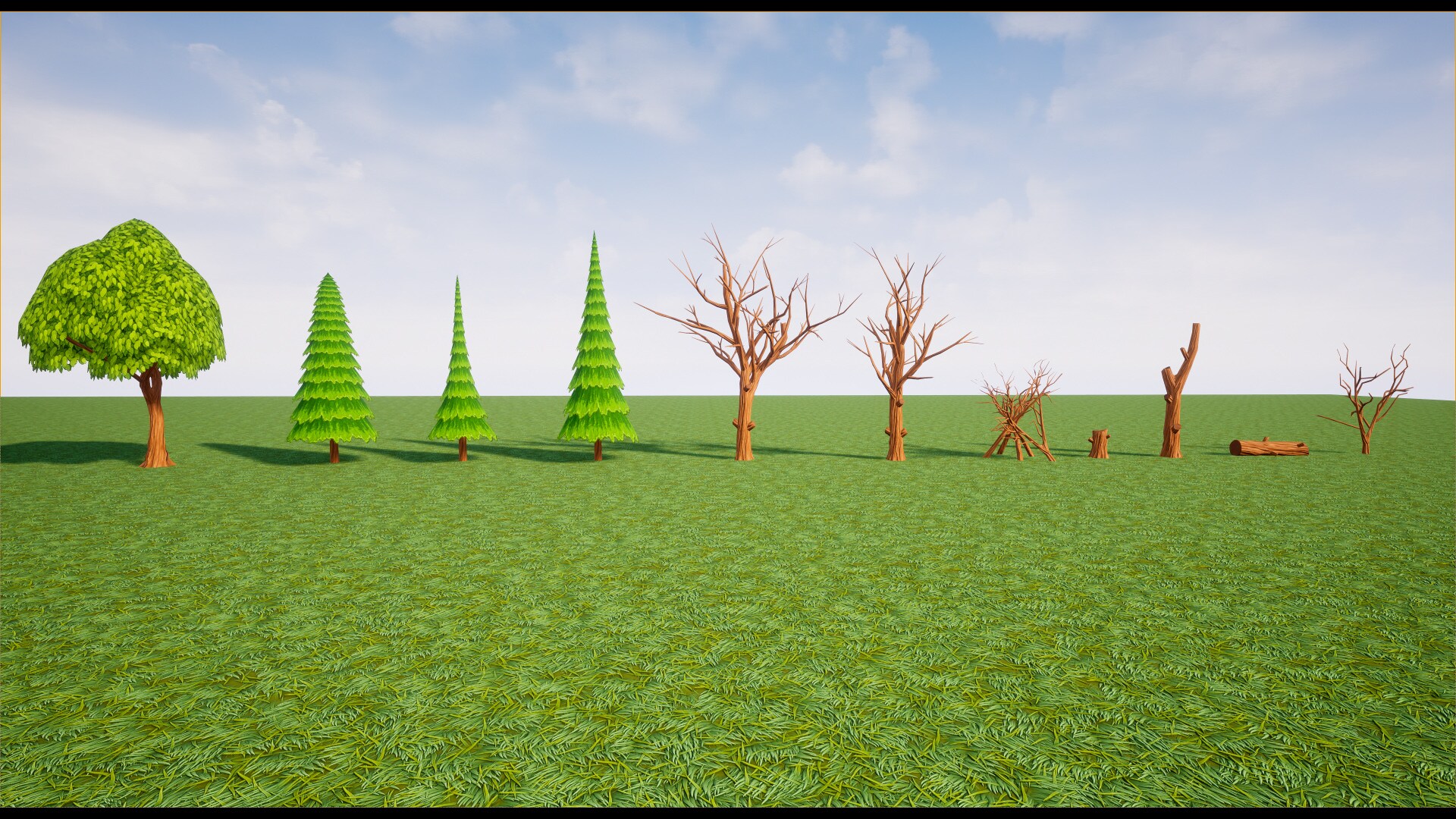 Stylized Trees in Props - UE Marketplace