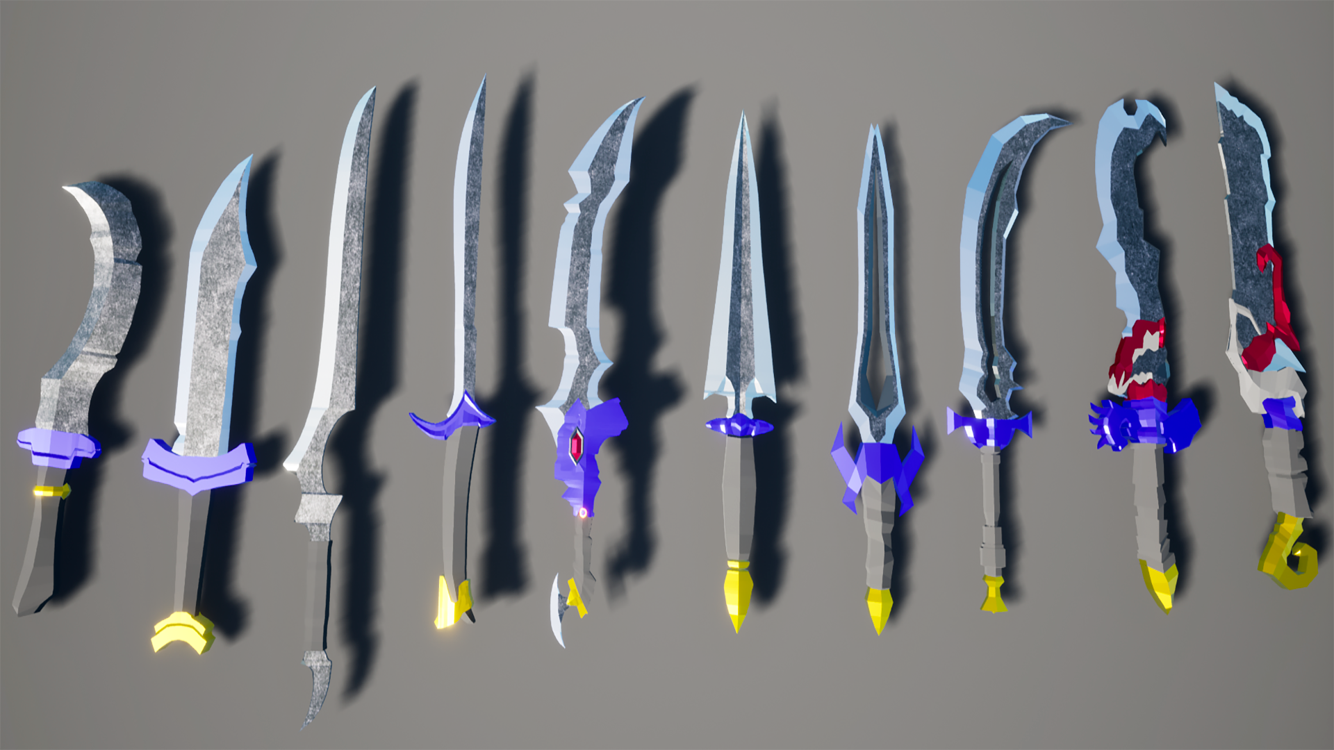 Low Poly Swords Pack in Weapons - UE Marketplace