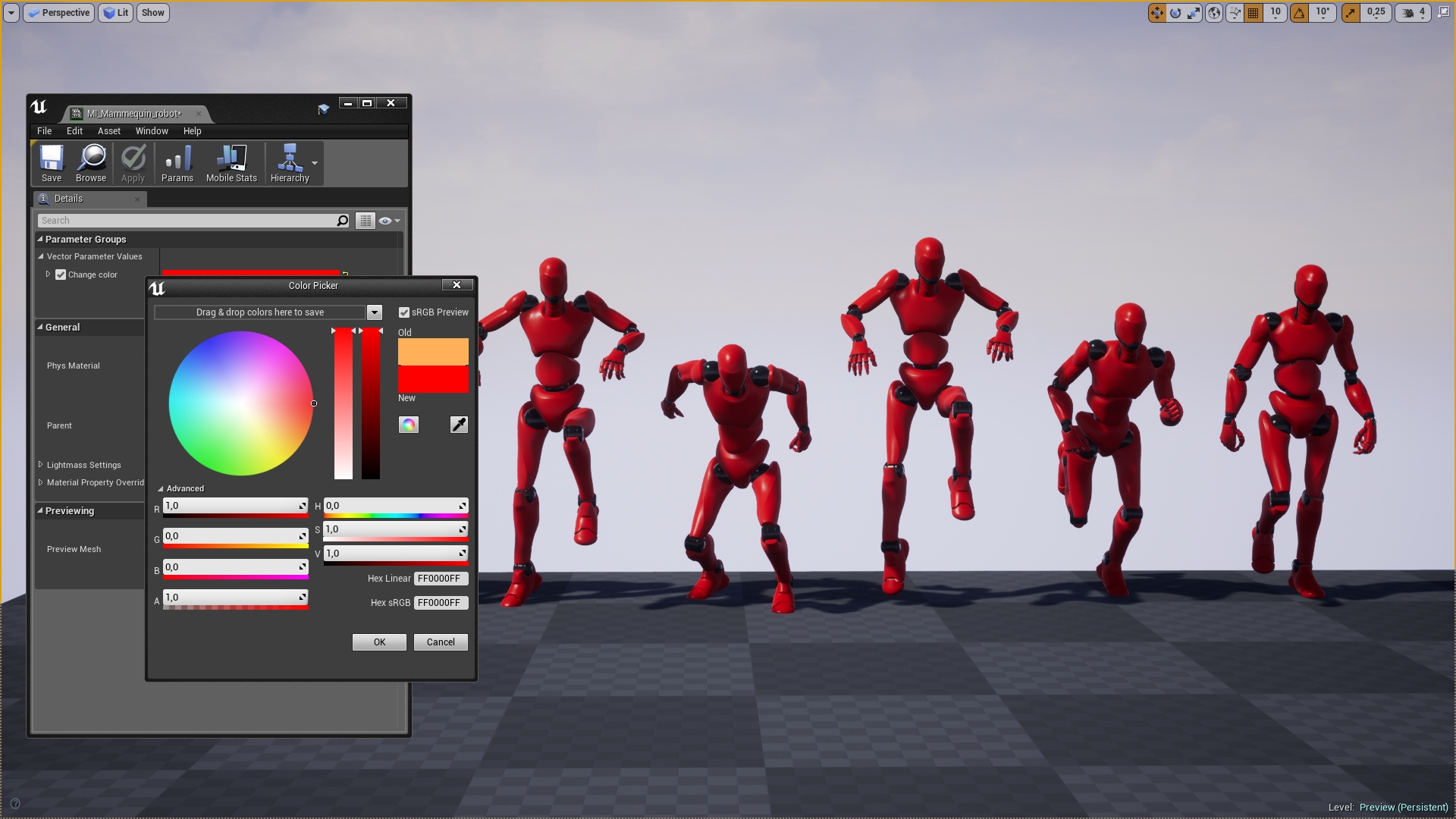 Mannequin robot in Characters UE Marketplace