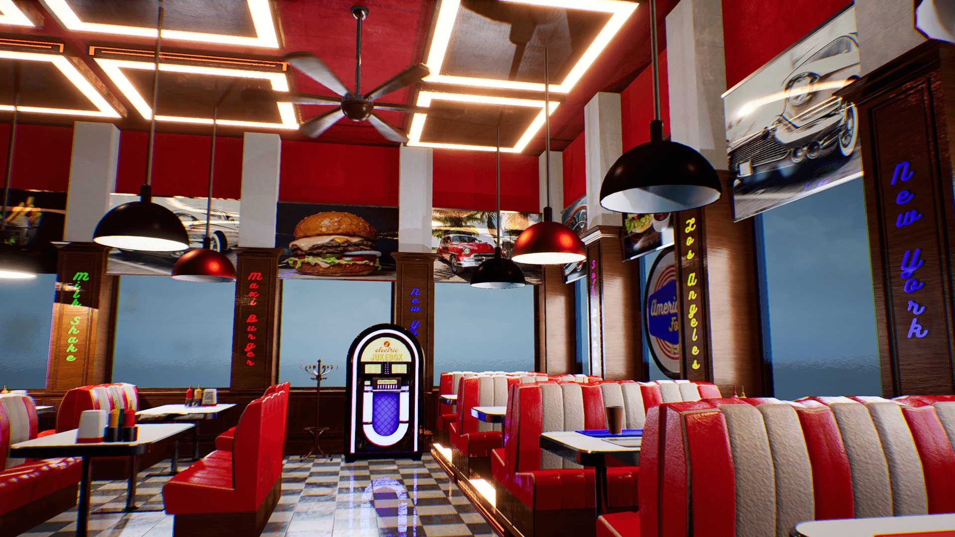 American Food Restaurant in Props UE Marketplace