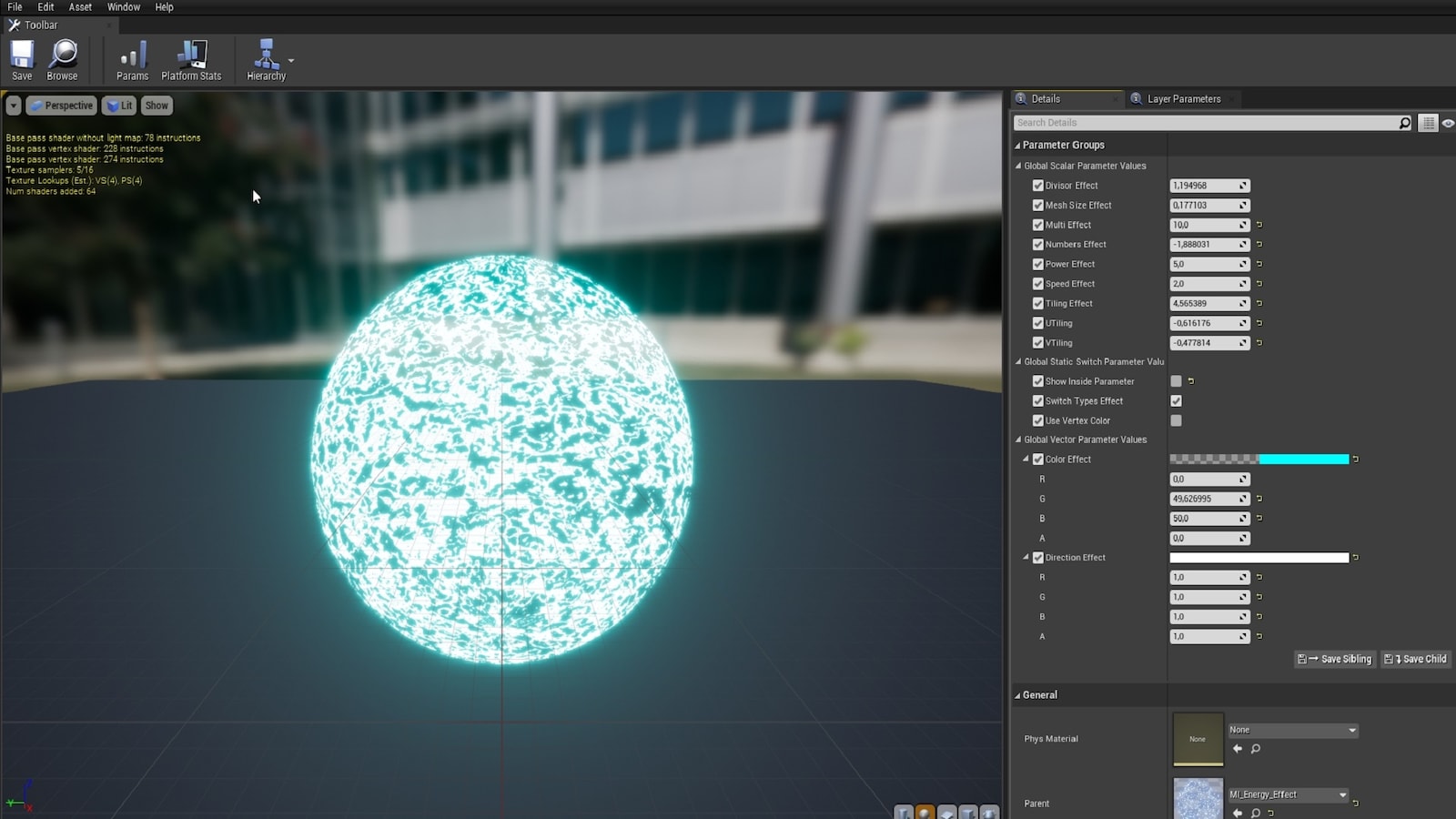 Sci-Fi VFX Shield in Materials - UE Marketplace