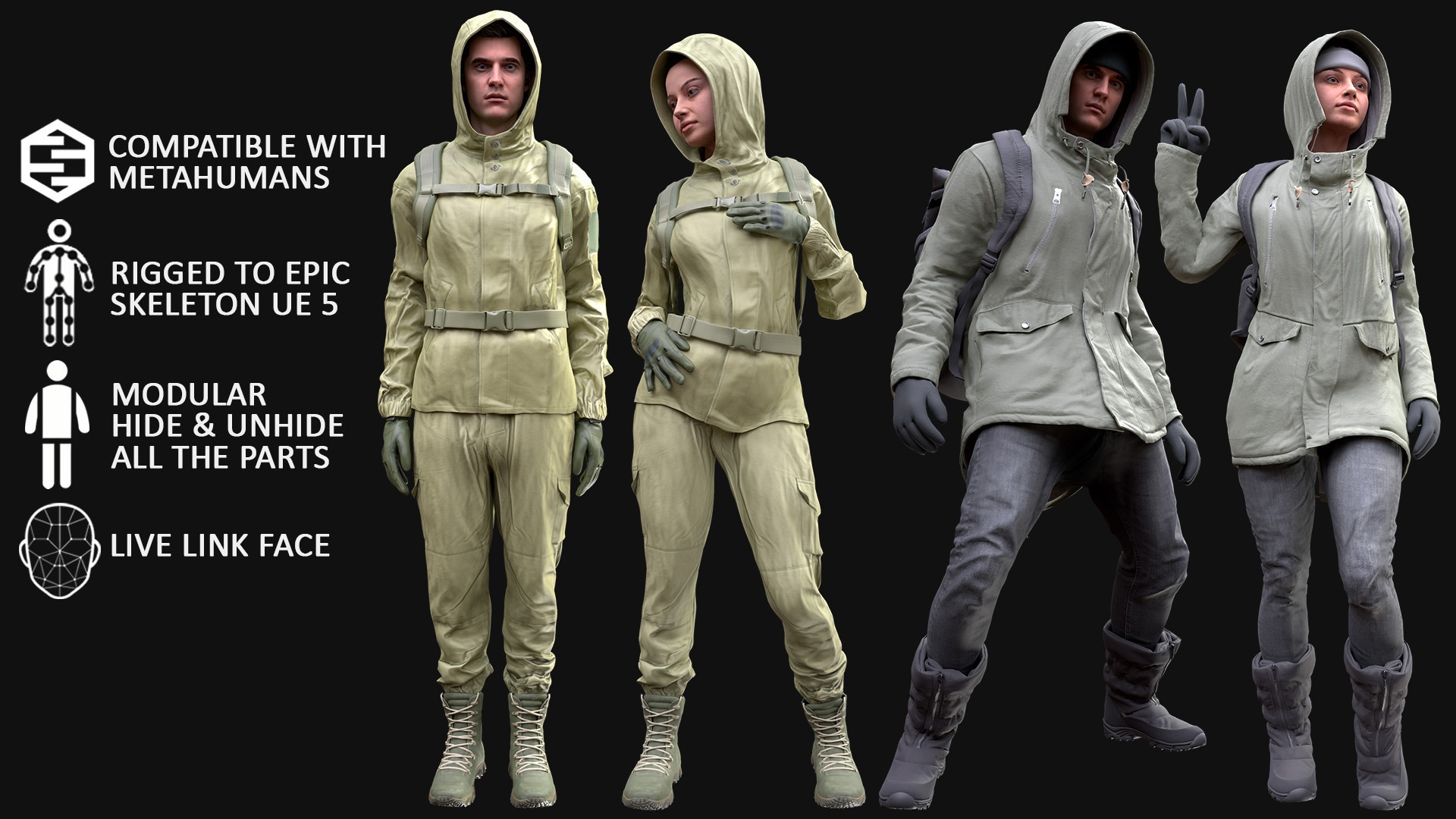 Outfits Collections 11 – Modular – Rigged