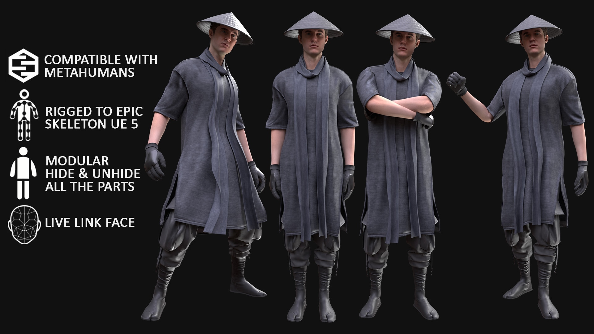 Man Warrior – Modular – Rigged