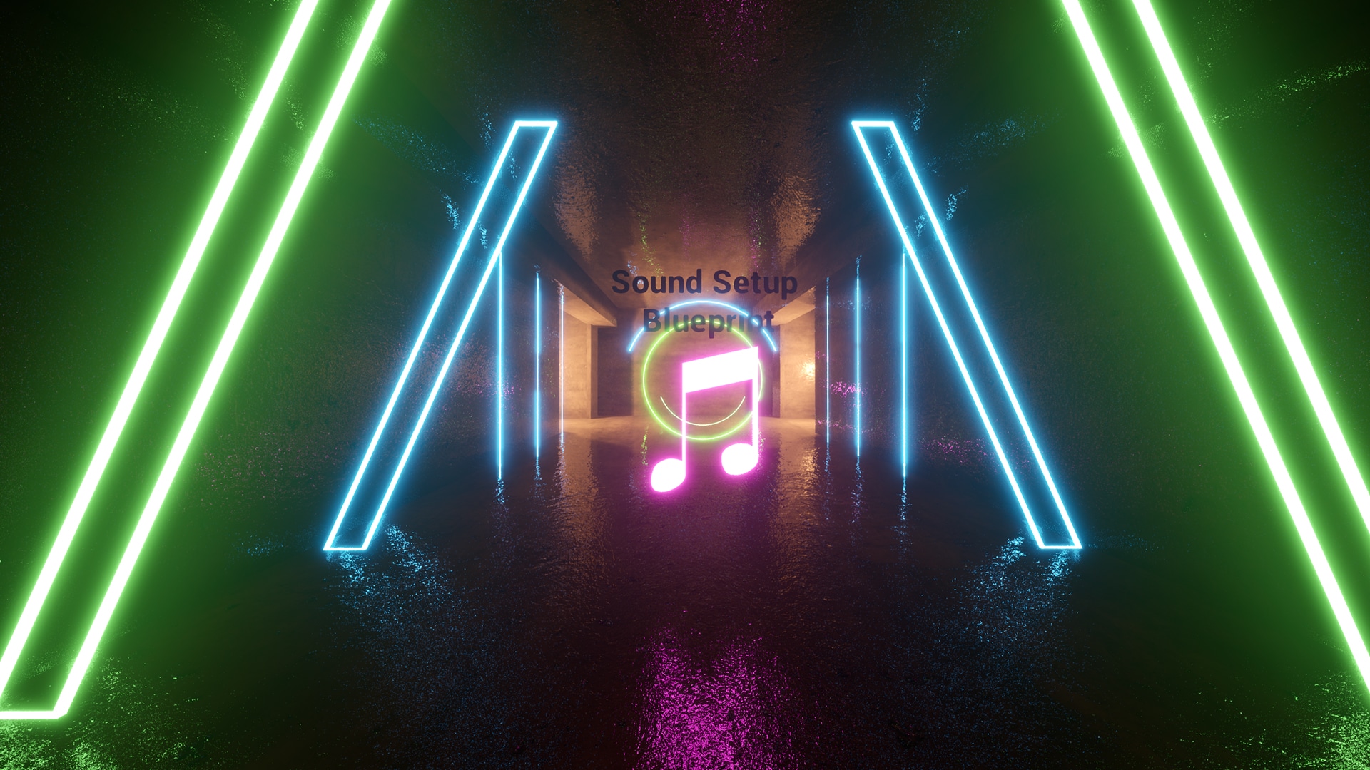 Audio synesthesia Blueprint Neon Environment