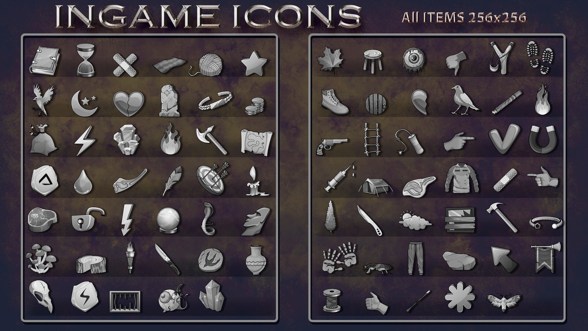 250 different Voluminous game icons