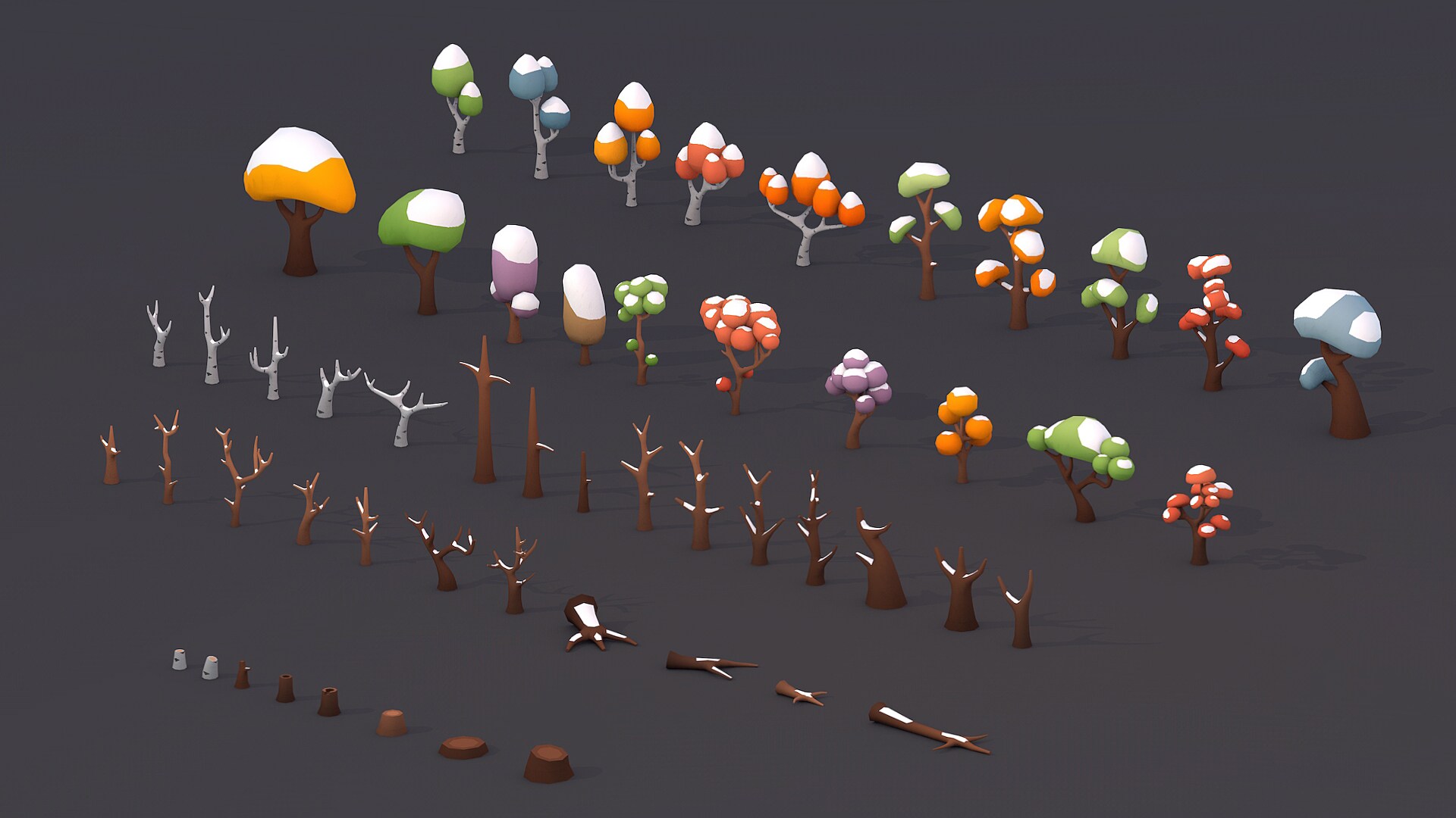 Cartoon 4 Seasons Environments Pack in Props - UE Marketplace