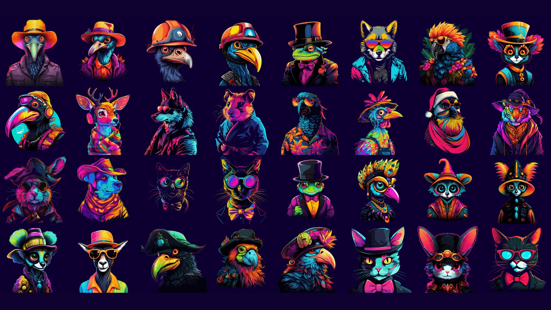 Neon Character Icons - 160 Vibrant 2D PNGs, 카테고리 2D 애셋 - UE 마켓플레이스