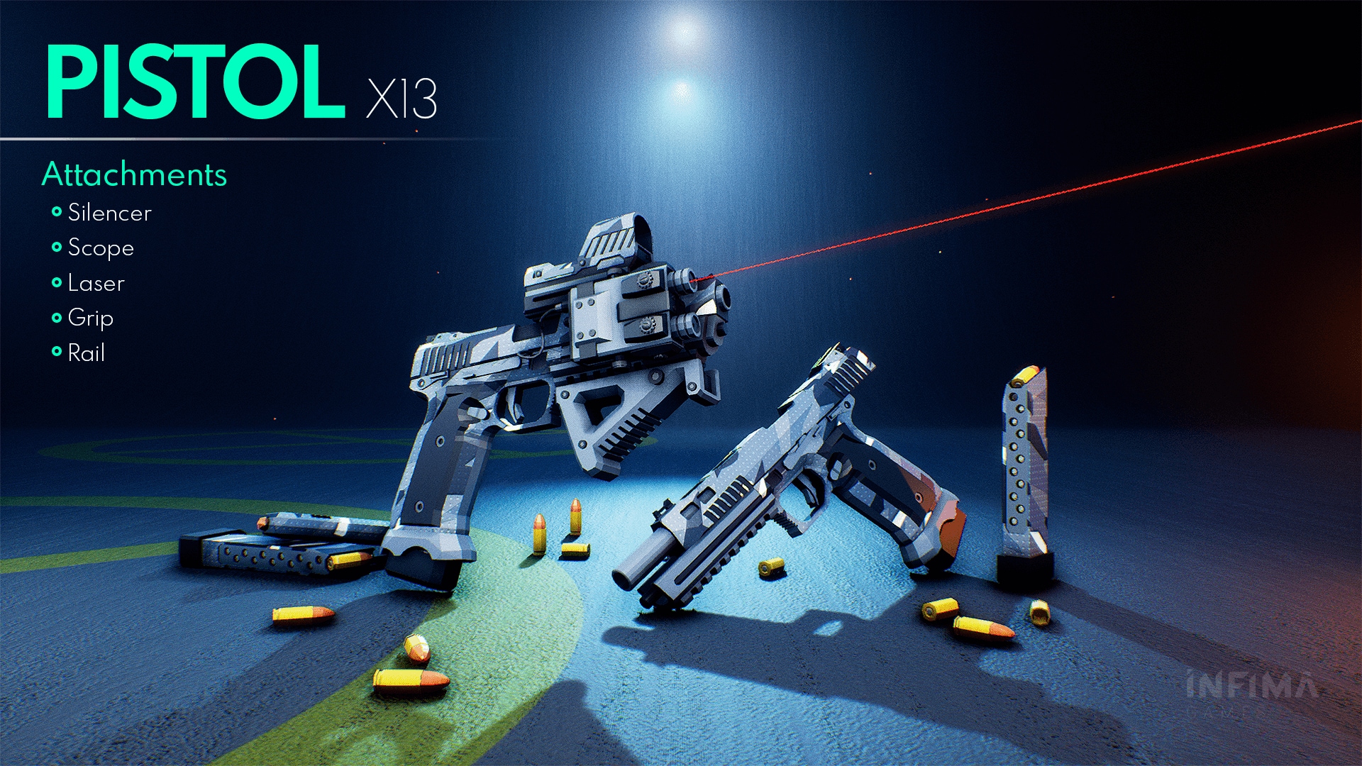 low poly models modern guns pack 