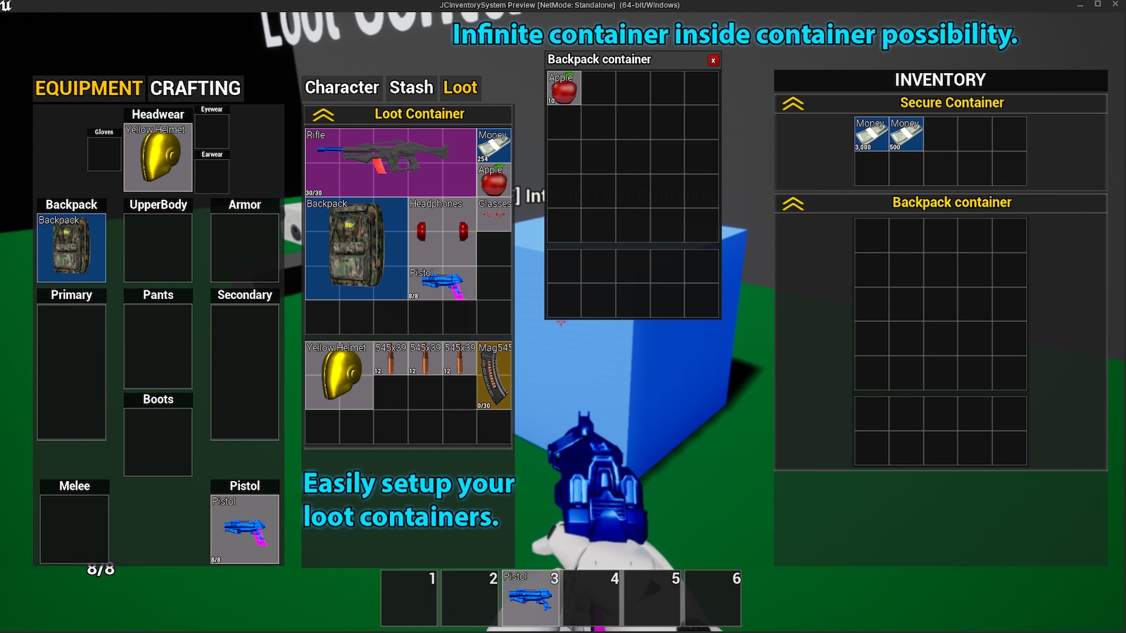 Advanced Jigsaw Inventory system in Blueprints UE Marketplace