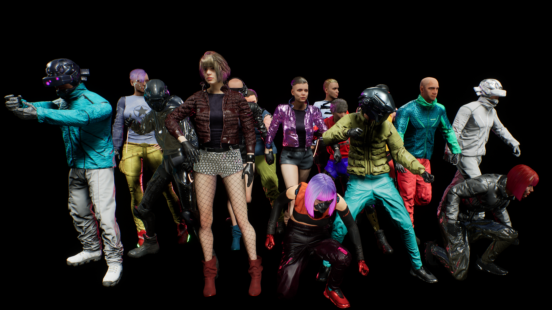 cyberpunk chars pack