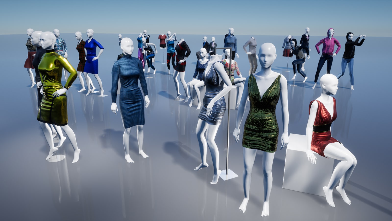 Female Mannequins in Props UE Marketplace