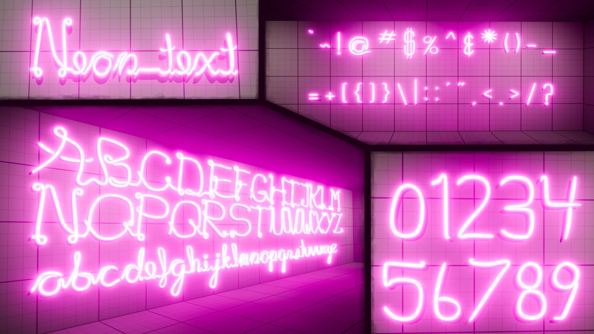 3D Neon Pink Text  Text Effect Generator