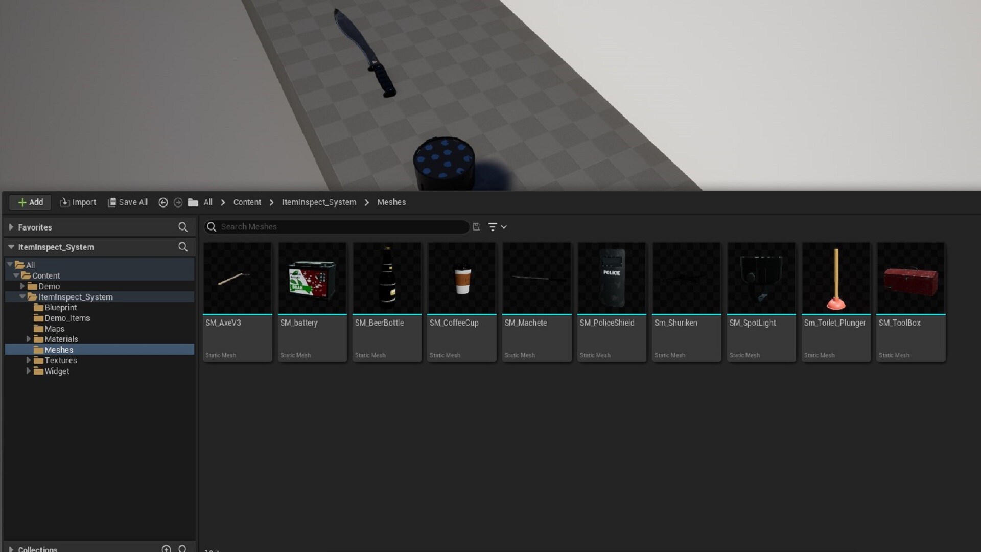 Item Inspect System in Blueprints - UE Marketplace