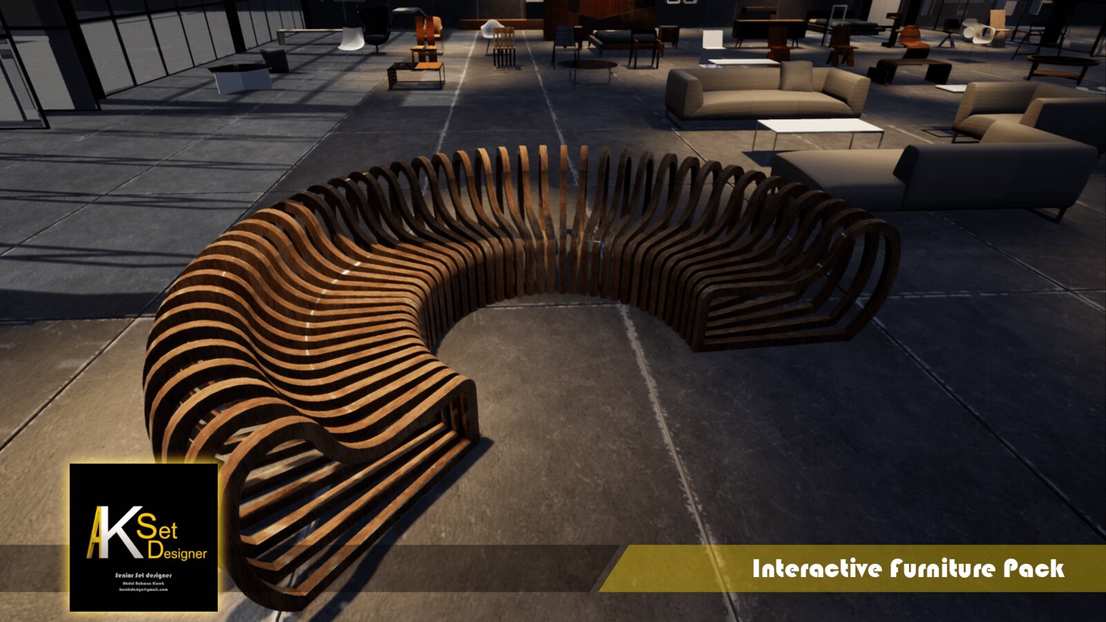 Interactive Furniture Pack in Environments UE Marketplace